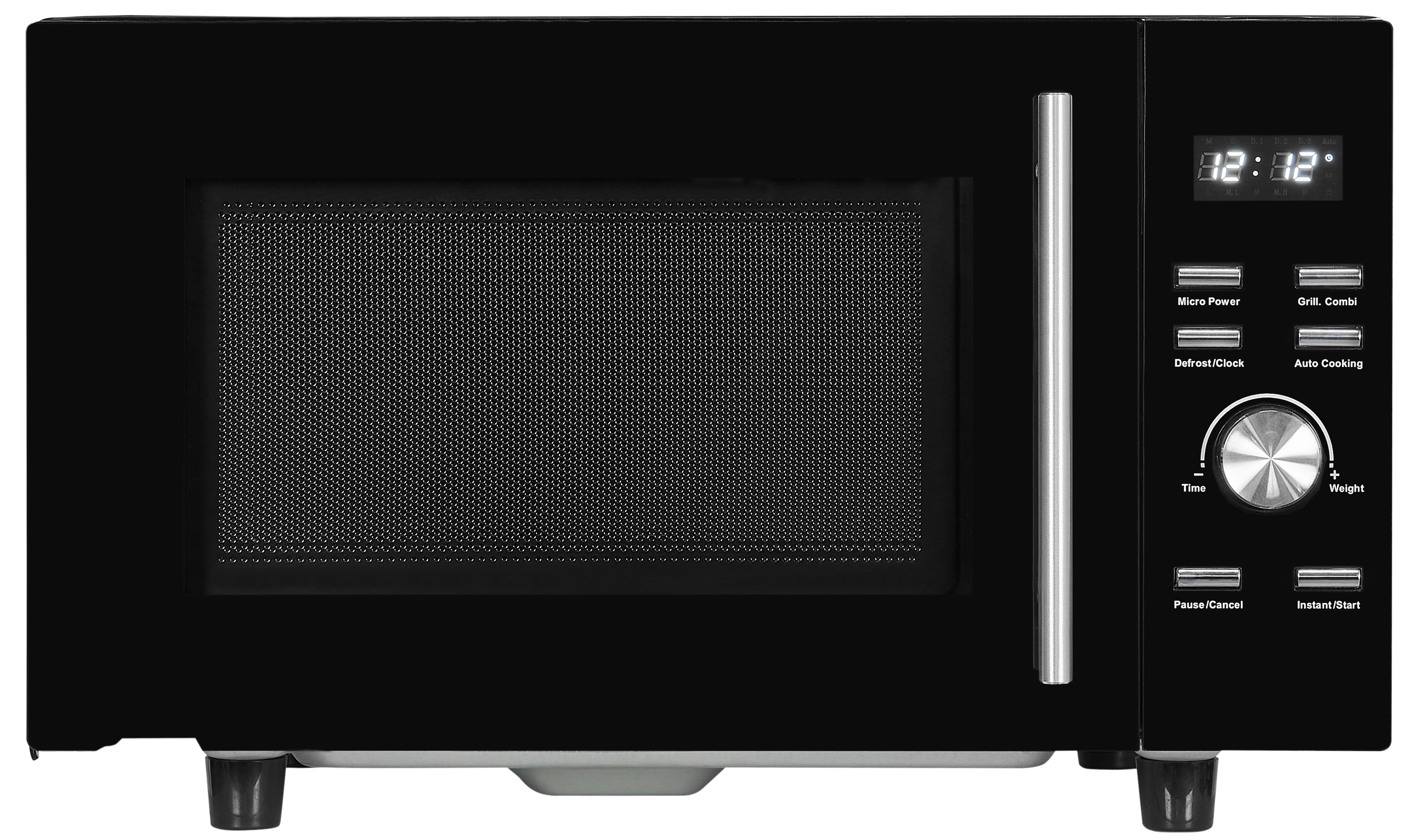 Exquisit MW8023-F-240GDI Mikrowelle mit Grill, 700W, 5 Stufen, schwarz
