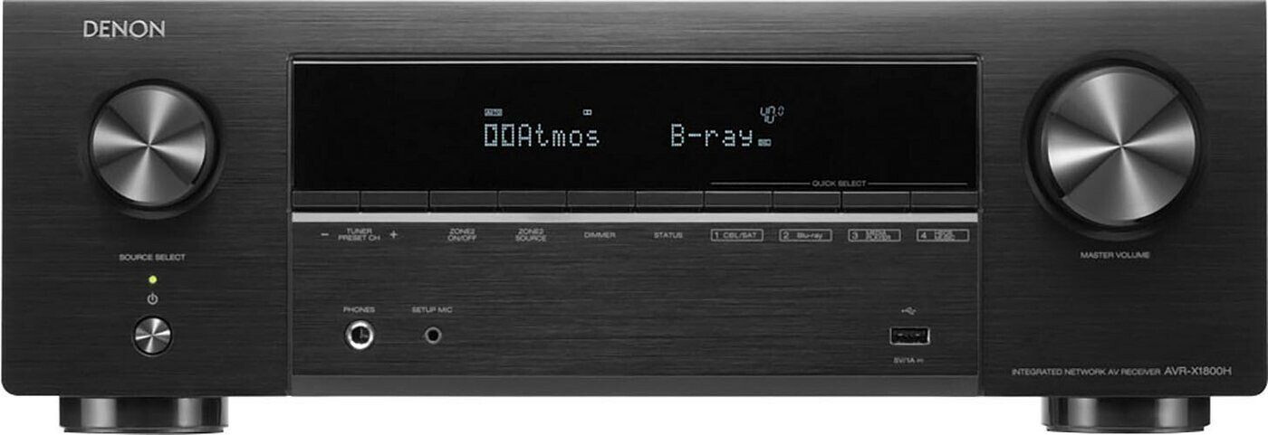 Denon AVR-X1800H DAB  7.2-Kanal AV-Receiver, HiFi Verstärker mit Dolby Atmos