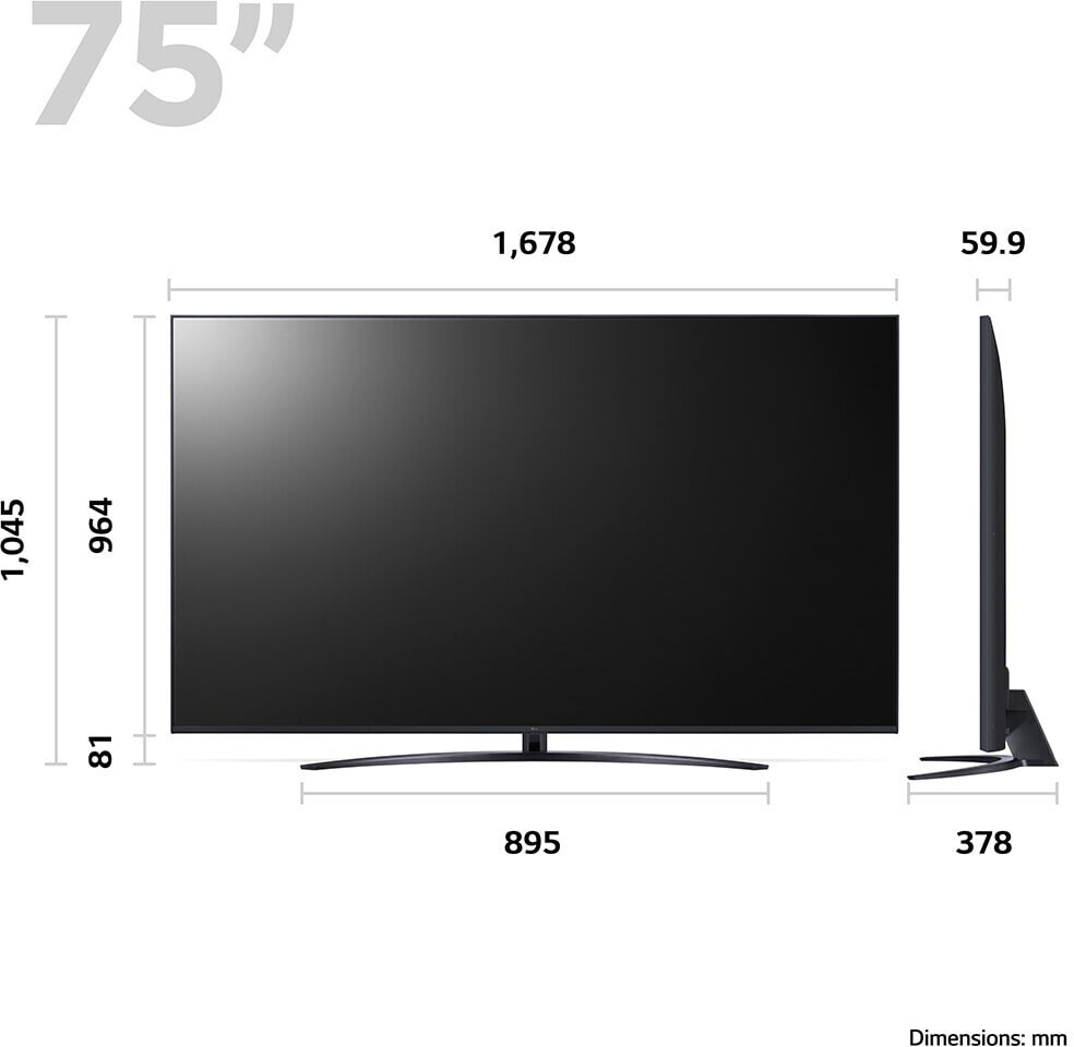 LG Ausstellungsstück  75UR81006LJ  4K-Fernseher  LED  3.840 x 2.160 Pixel  75 Zoll