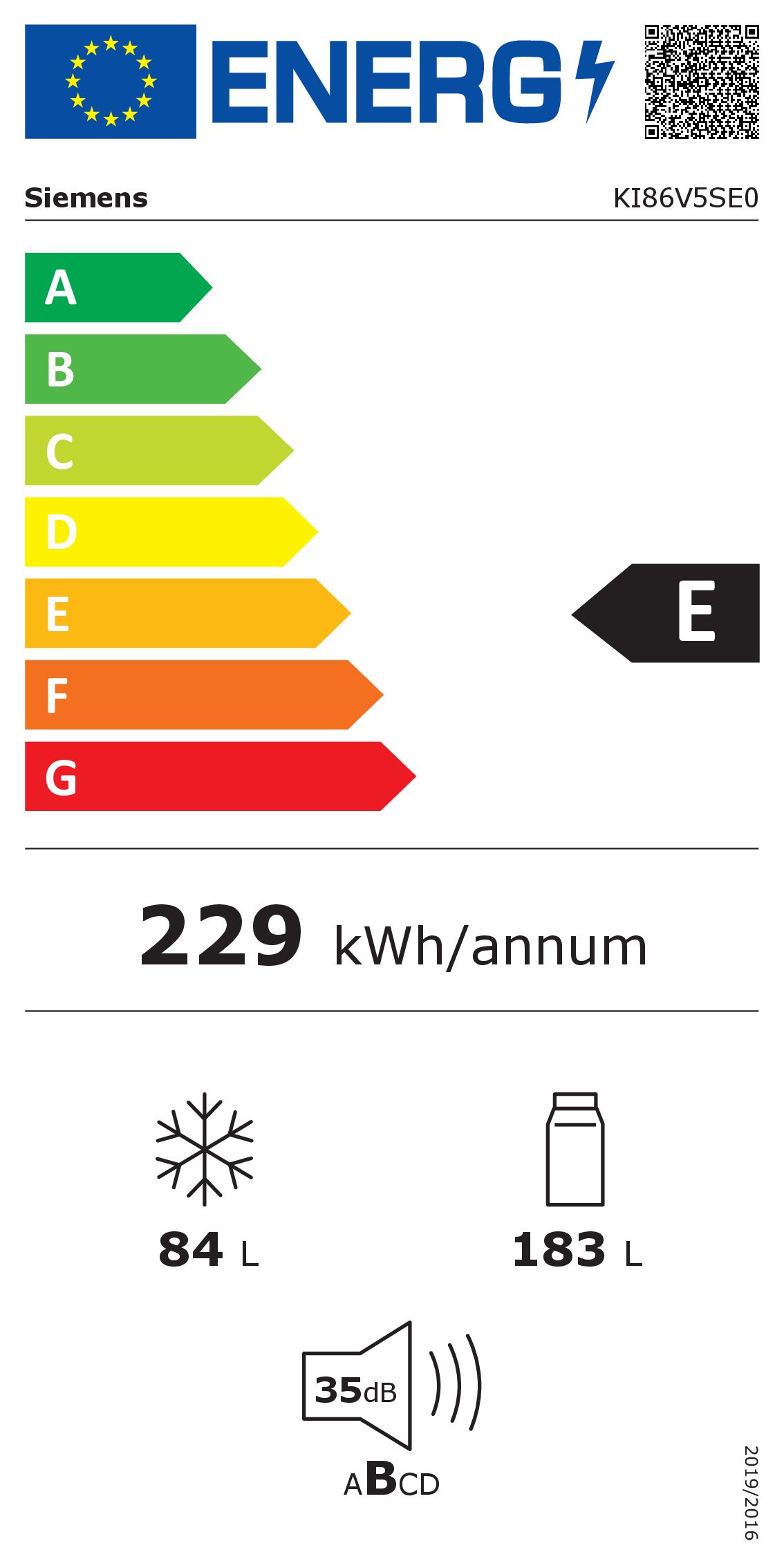 Siemens KI86V5SE0  EINBAU-KÜHL-GEFRIERKOMBINATION