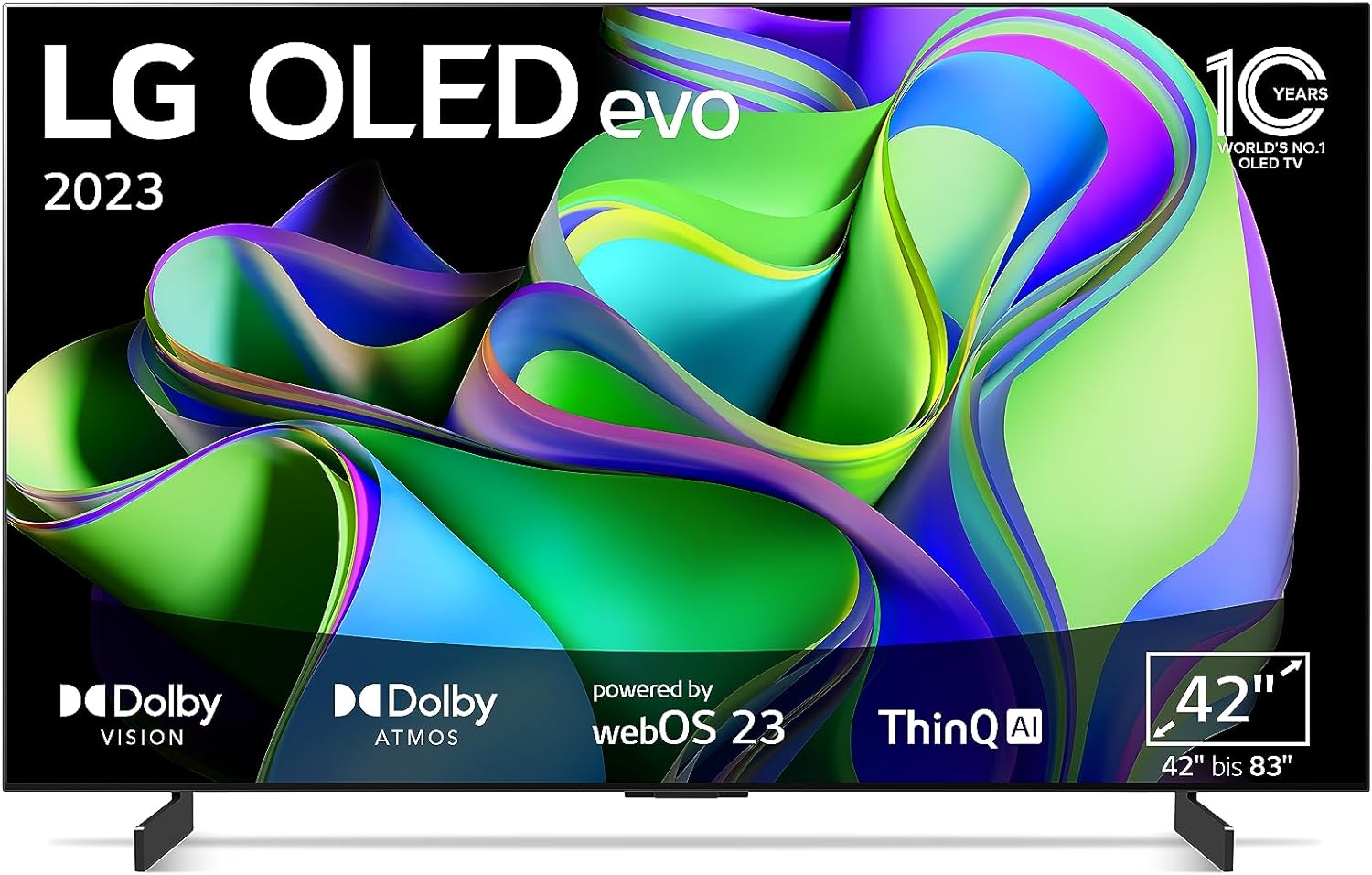 LG Ausstellungsstück OLED42C37  4K-Fernseher  HDR  3.840 x 2.160 Pixel  42 Zoll 