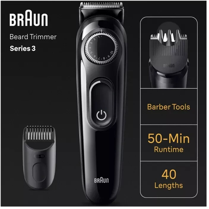 Braun BT3400 Beard Trimmer Series 3  Barttrimmer  min. Schnittlänge 0,5 mm