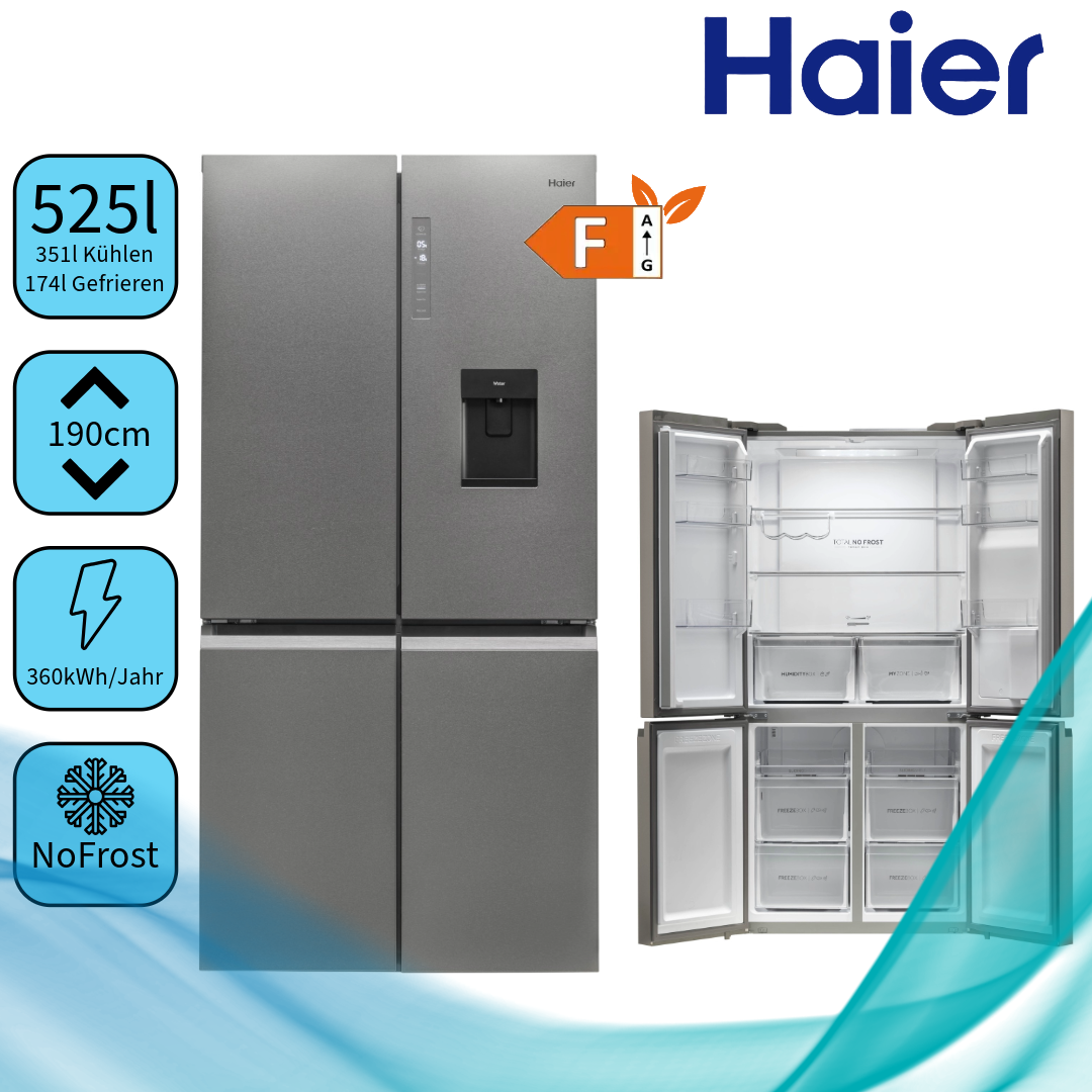 Haier HTF-520WP7  Side-by-Side-Kühlschrank Inhalt Kühlbereich 351 Liter 