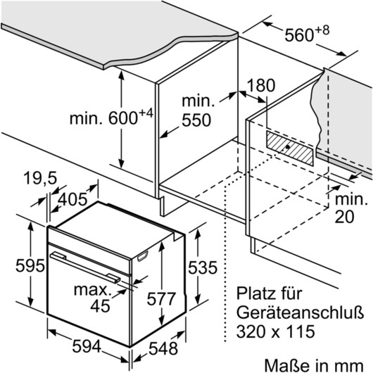 Siemens HM676G0S1 Einbaubackofen  67 Liter  Pyrolyse  Teleskopauszug  Umluft  Heißluft  Mikrowelle