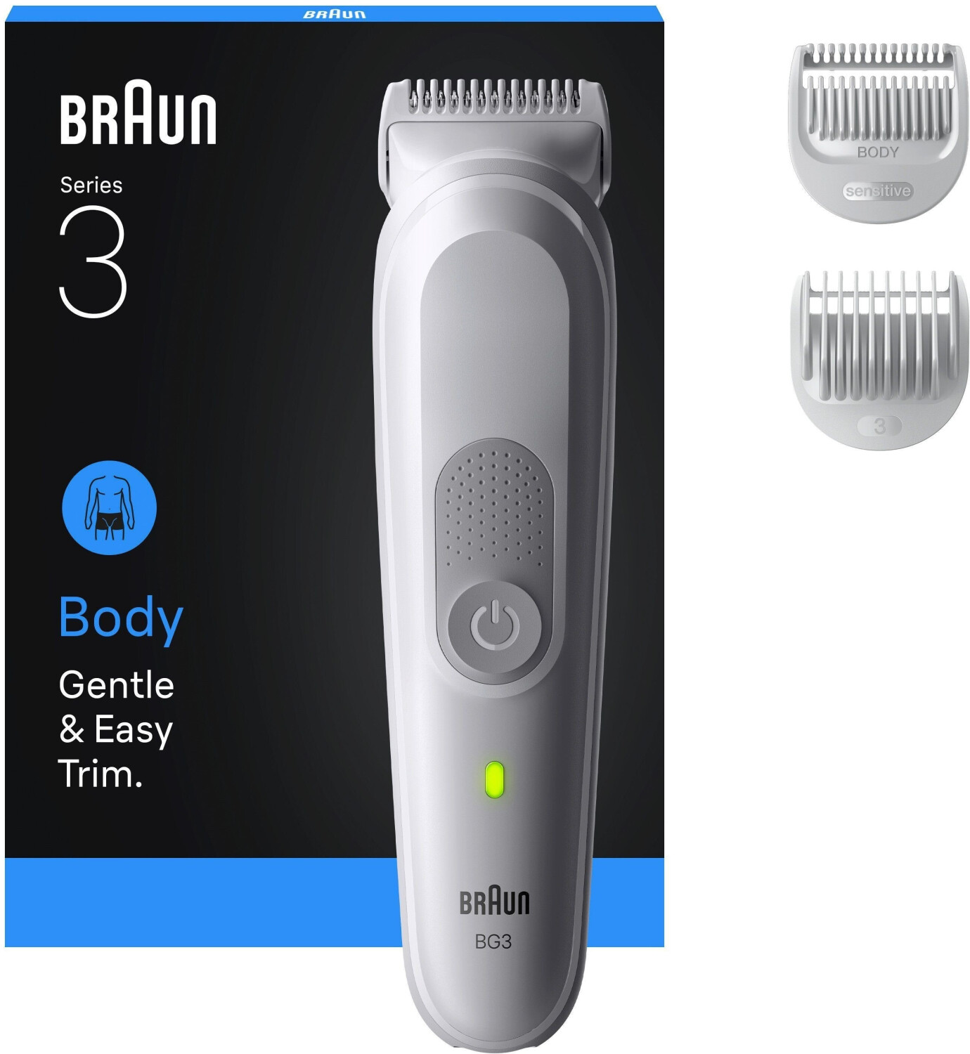 Braun BG3530 Bodygroomer Series 3, +3 Zubehörteile