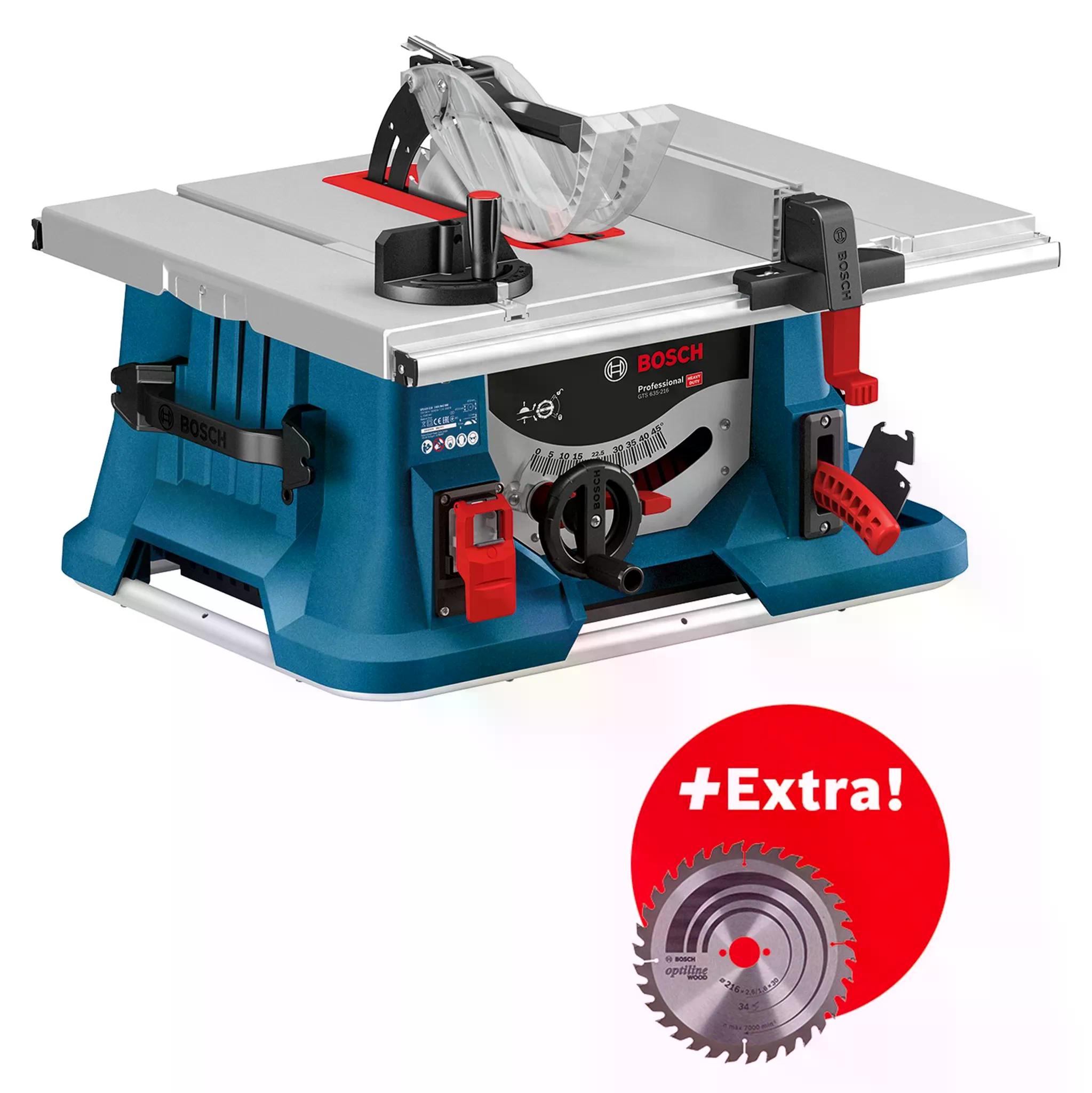 Bosch Professional Tischkreissäge GTS 635-216 1.600 W inkl. Zusatzsägeblatt