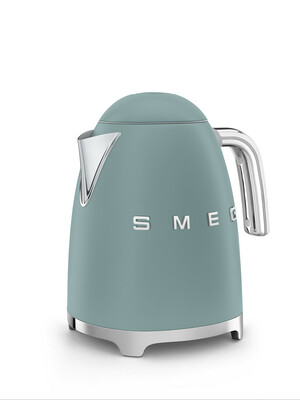 Smeg KLF03EGMEU 50's Style Wasserkocher 1,7 L Emerald Green-Matt – 2400 W, Soft-Opening & 360°-Drehfuß