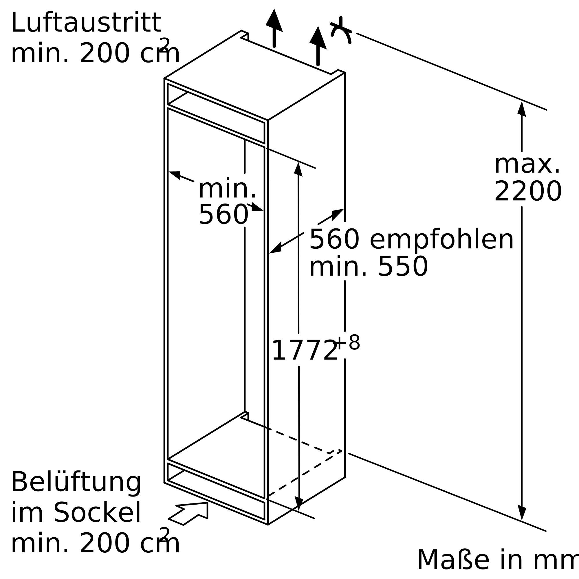 Bosch KIS87ADD0 Einbaukühl-Gefrierkombination Bosch KIS87ADD0 Einbaukühl-Gefrierkombination