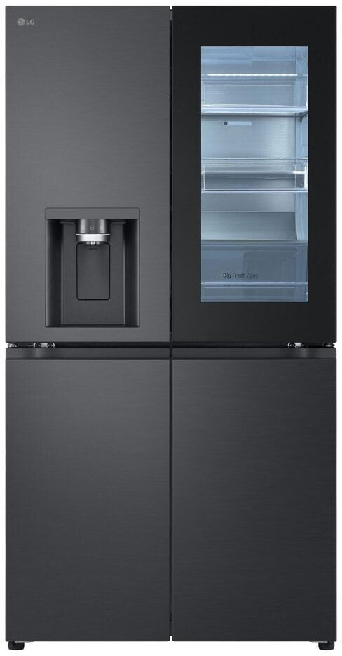 LG B-Ware mit Schaden GMG960EVEE Side-by-Side Kühlschrank mit InstaView, Total No Frost, Crushed Ice MG 905