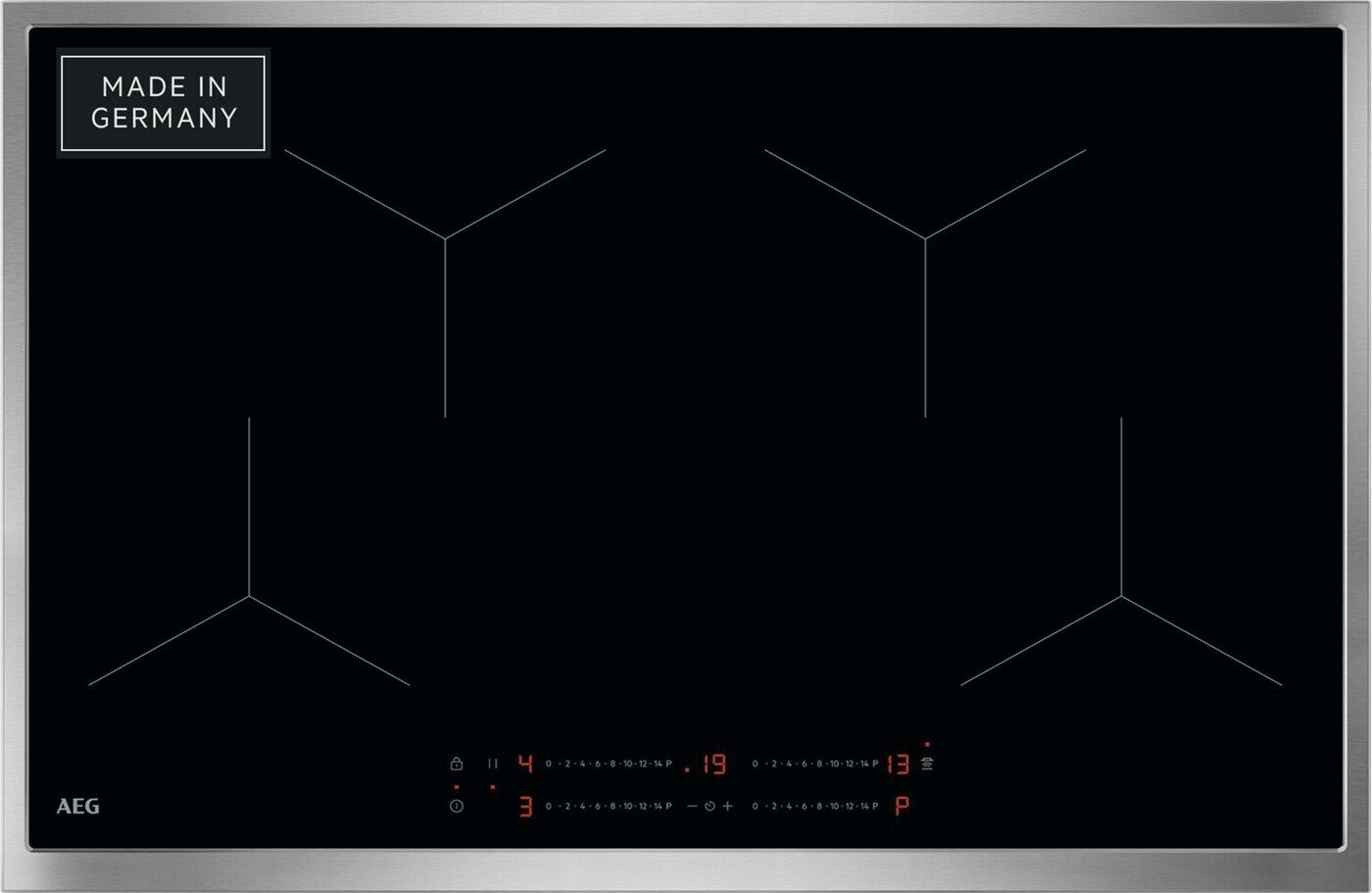 AEG TO84IA0FXB Induktionskochfeld autark 80cm – Made in Germany – 4 Flex-Zonen mit Powerfunktion