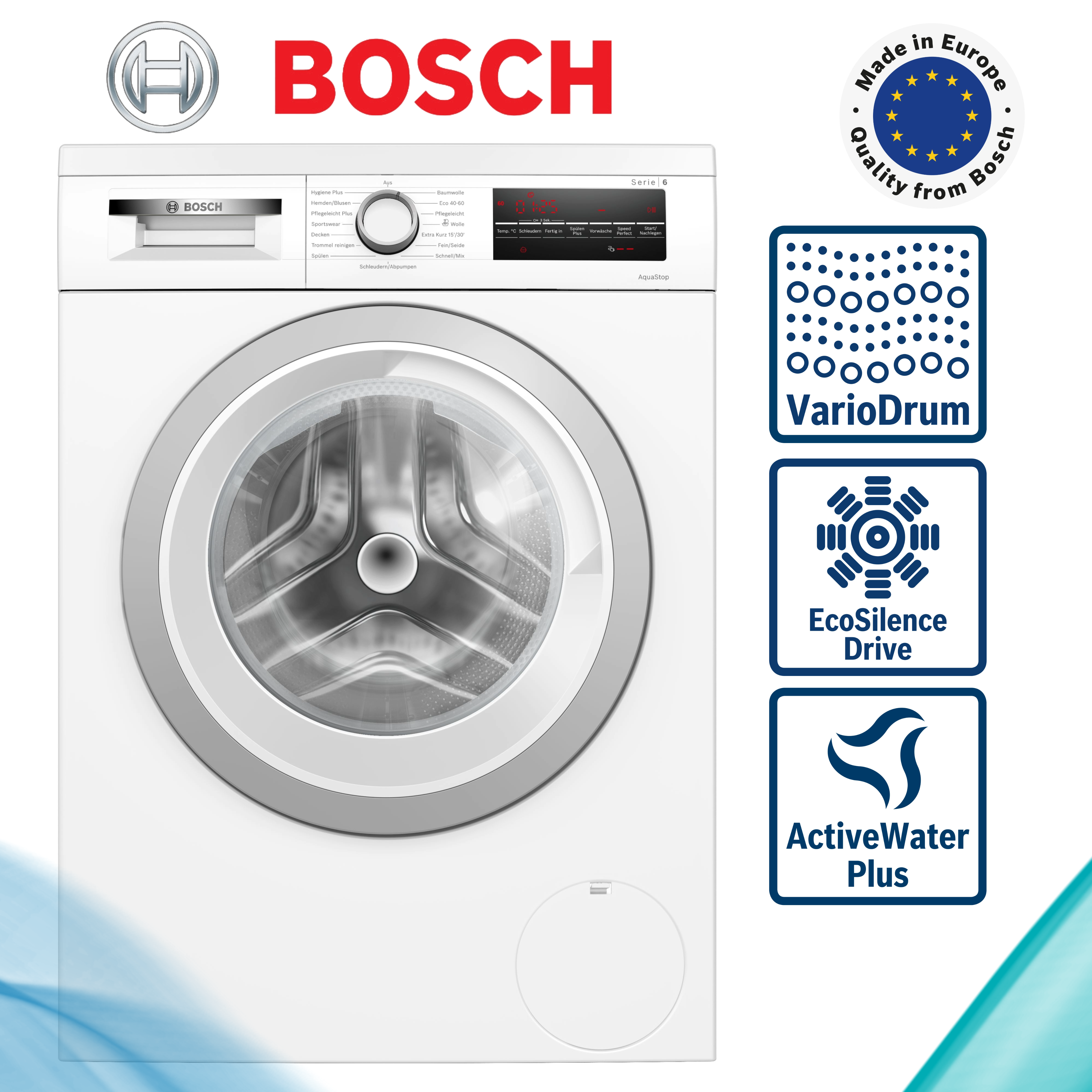  Bosch WUU28T70 Waschmaschine  Frontlader  8 kg  1.400 U/Min  Knitterschutz 