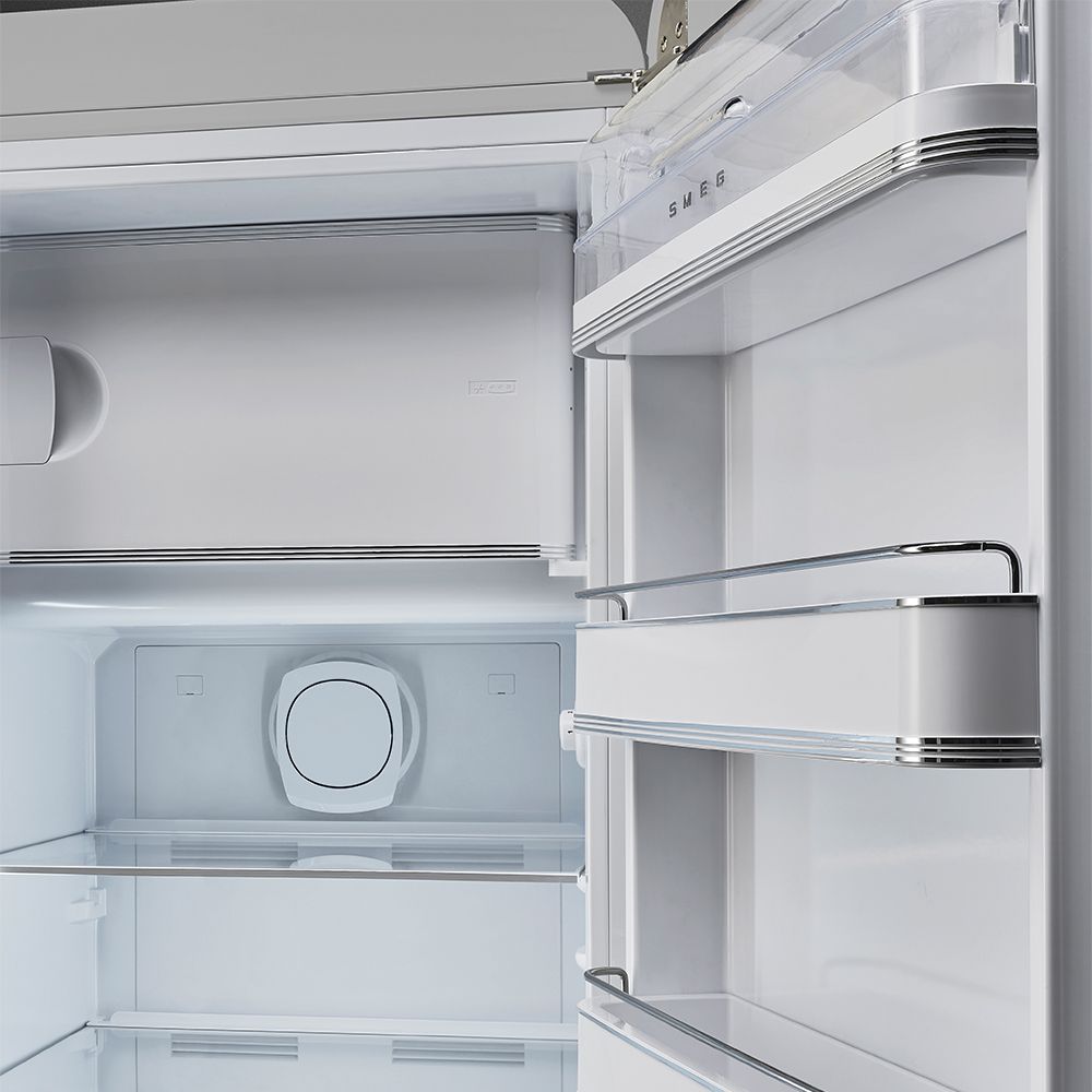 Smeg 50-iger Style Kühlschrank/Gefrierfach R Polarsilber FAB28RSV5