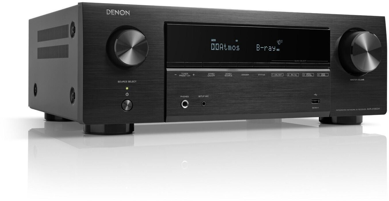 Denon AVR-X1800H DAB  7.2-Kanal AV-Receiver, HiFi Verstärker mit Dolby Atmos