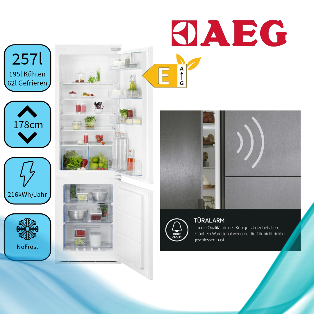 AEG TSC6N183ES  Kühl-Gefrierkombination  Einbau
