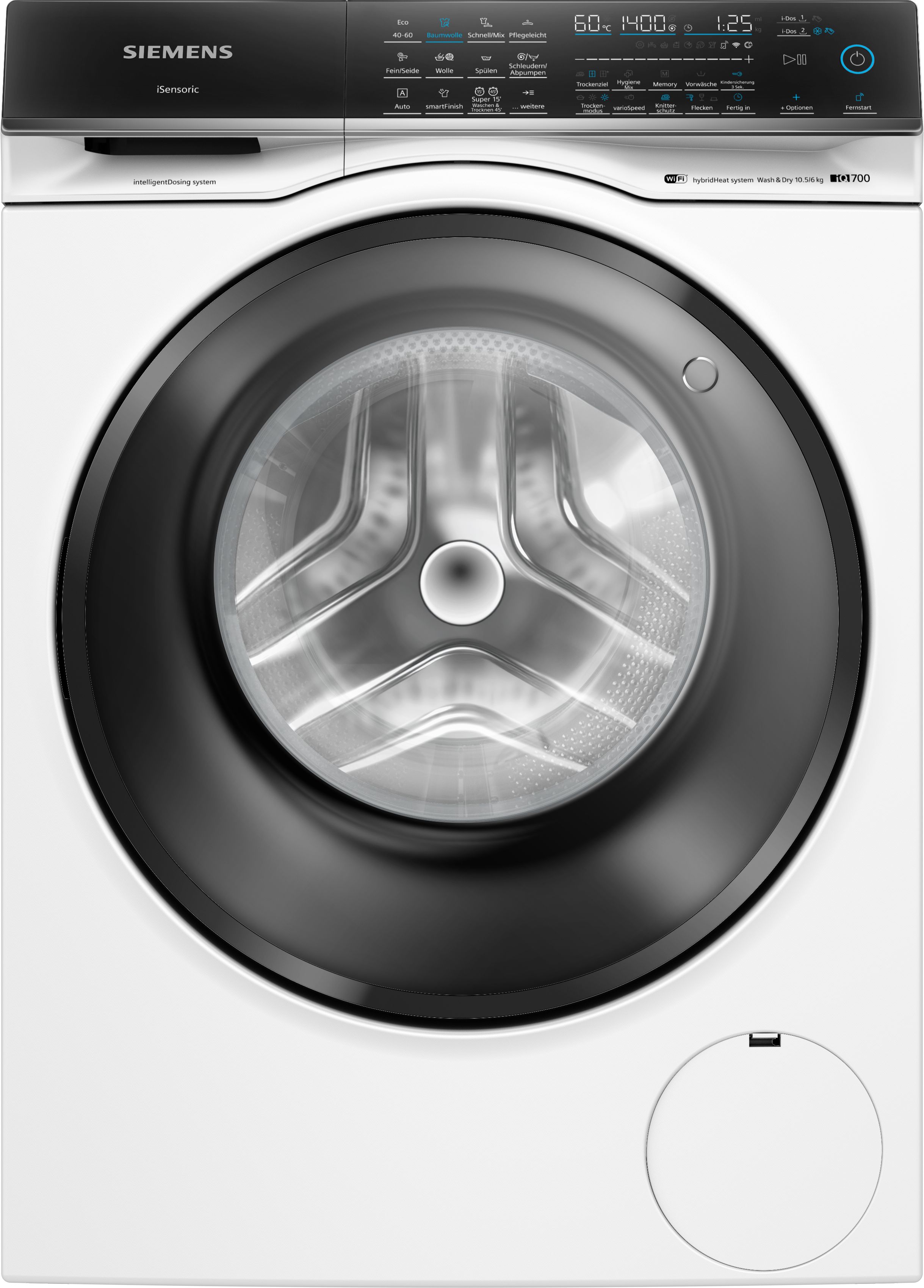 Siemens WN54C2A40 iQ700 Smarter Waschtrockner 10,5/6 kg, i-Dos - automatische Dosierung