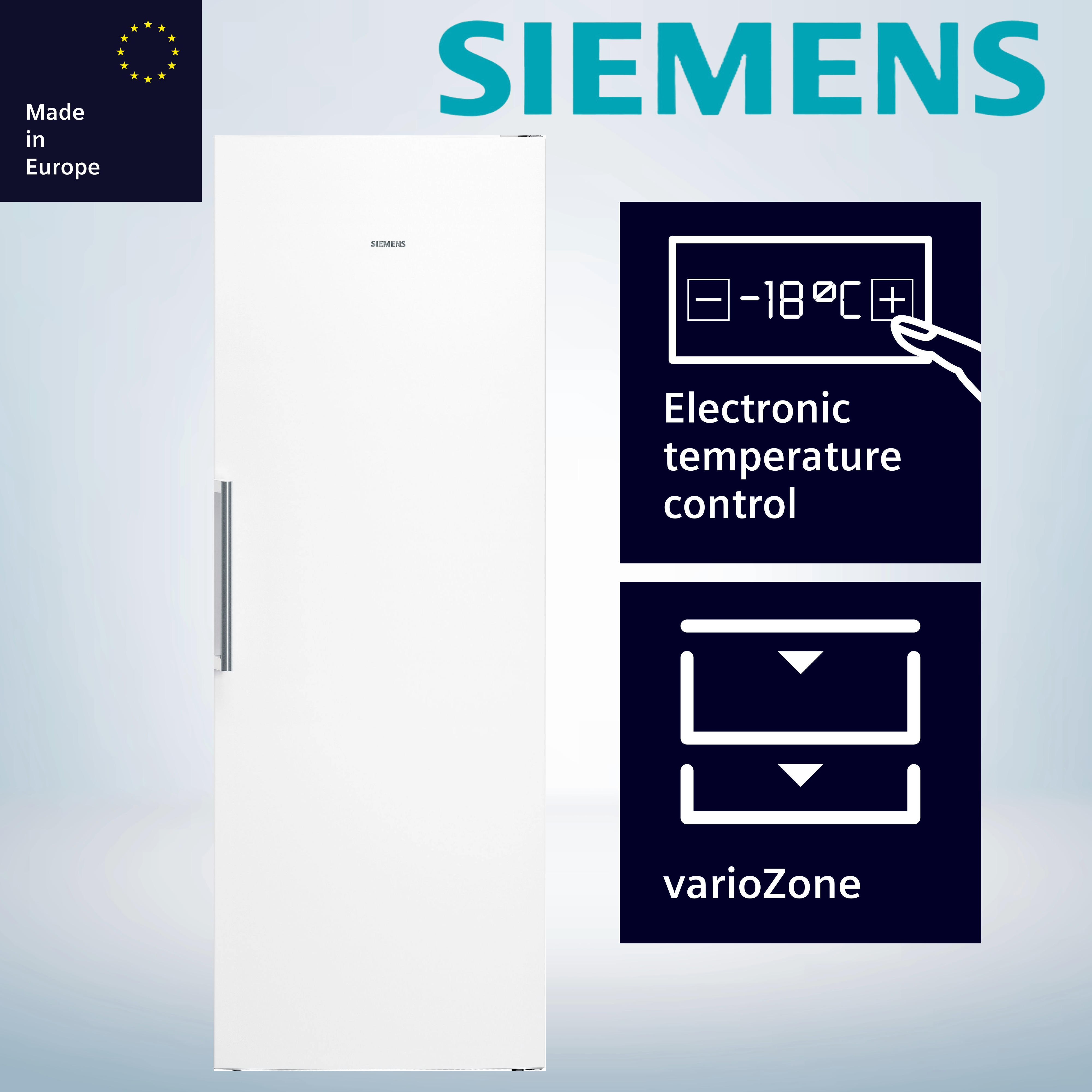 Siemens GS58NAWCV  Standgefrierschrank  366 Liter 