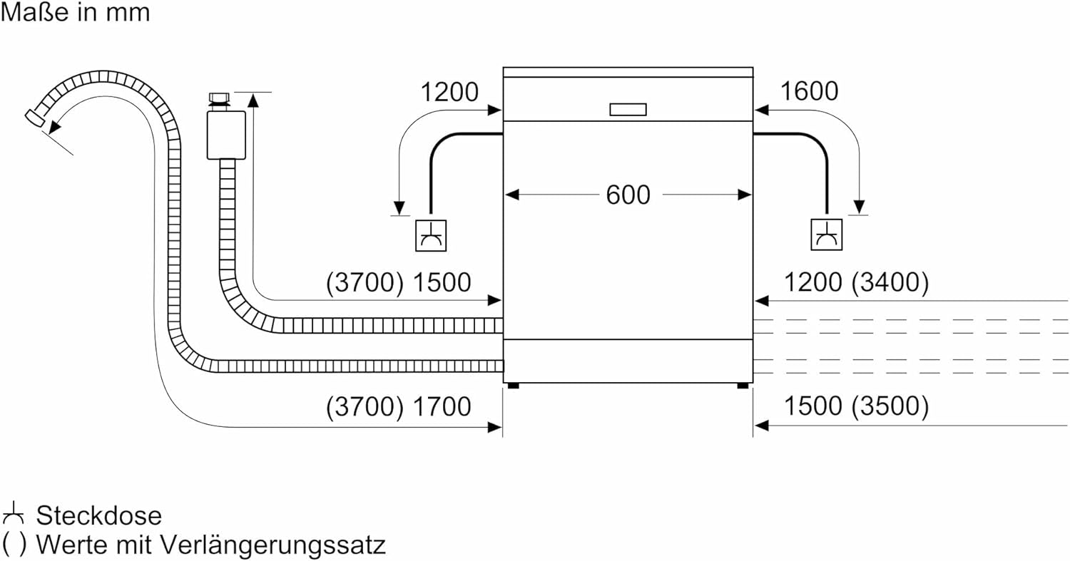  Siemens SX63EX22AE iQ300 Smarter Geschirrspüler, Vollintegrierte Spülmaschine