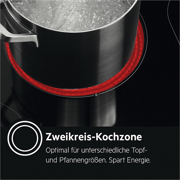 AEG CCB6445BBB Standherd  73 Liter  Kochfeld aus Glaskeramik  mit Strahlenheizkörper  Teleskopauszug