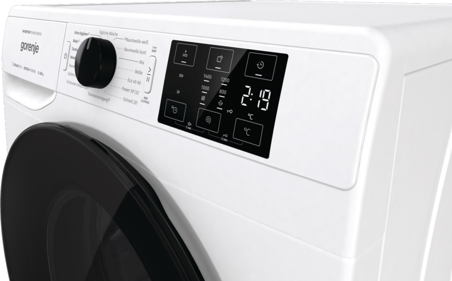  Gorenje W2NEI14APS  Frontlader  10 kg  1.400 U pro Min  wählbare Temperatur