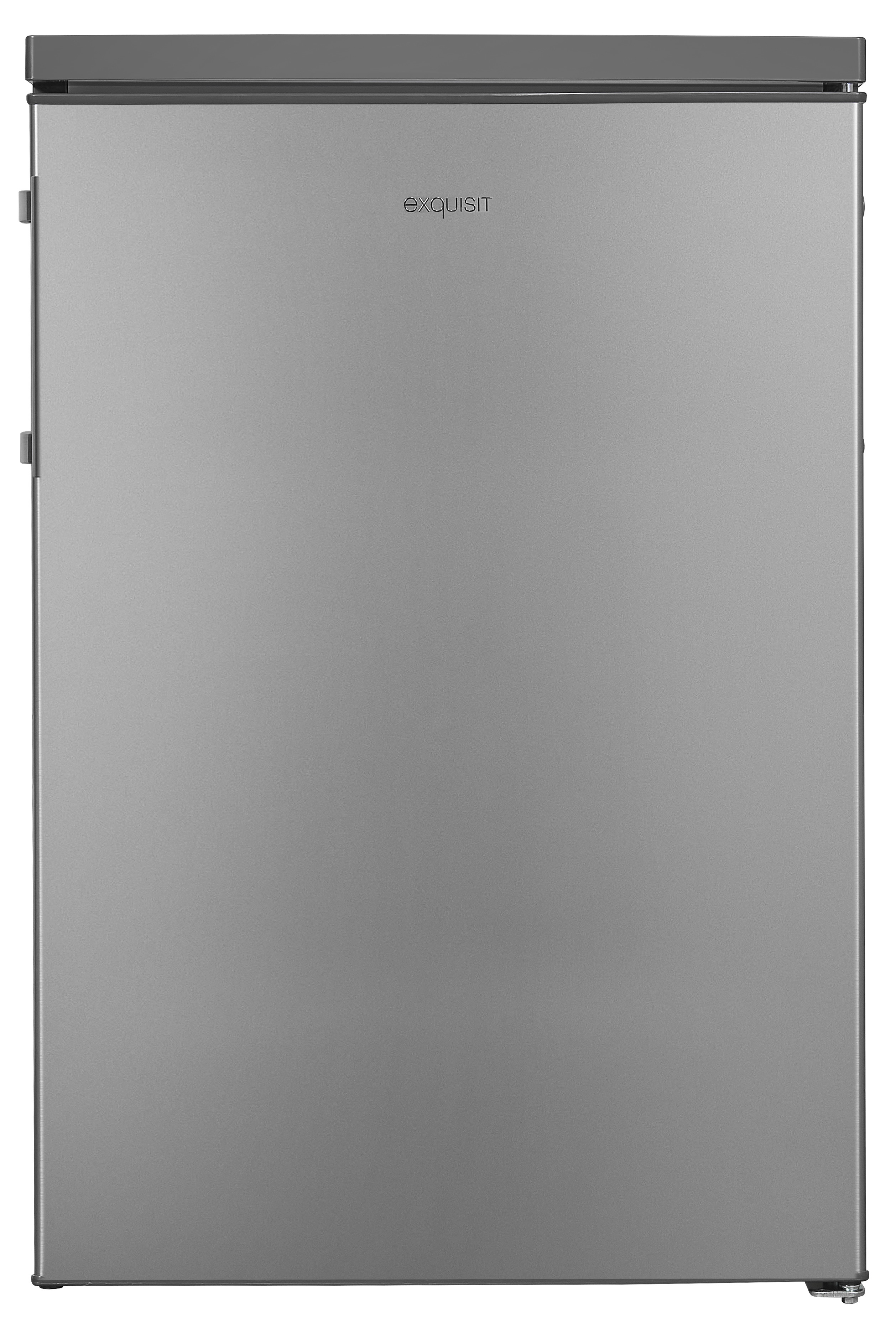 Exquisit KS16-V-H-010D inoxlook – Freistehender Standkühlschrank, 133 Liter