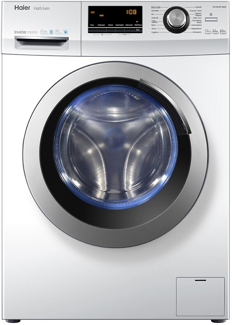 Haier HW100-BP14636N  Frontlader  10 kg  1.400 U/Min  wählbare Schleuderdrehzahl 
