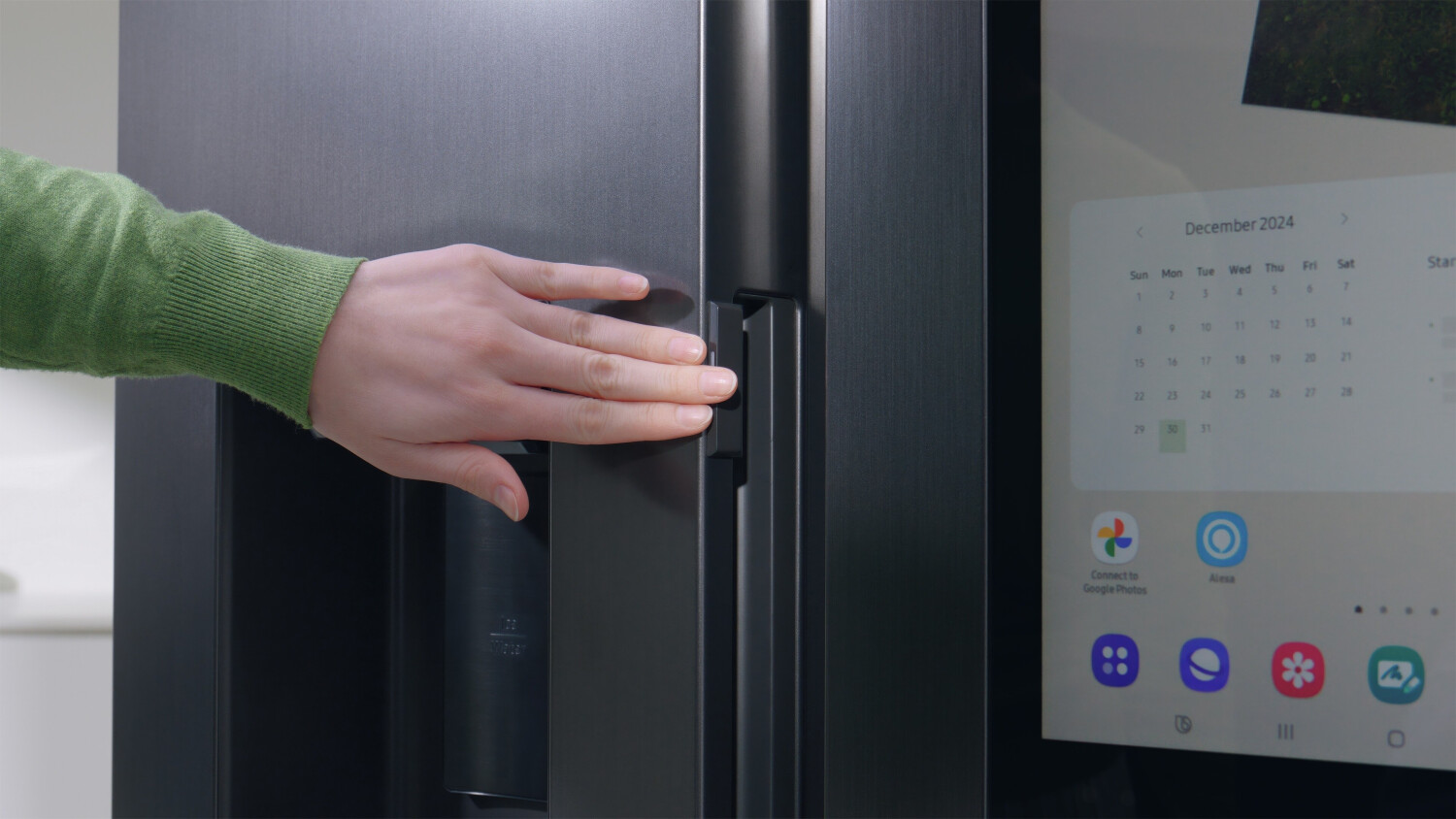 Samsung RS90F67BEFEF Side-by-Side Kühl-Gefrierkombination, AI Kühlschrank mit Gefrierfach