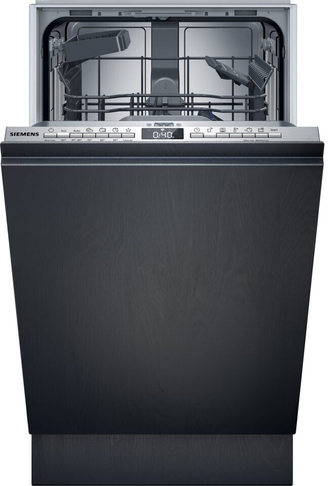 Siemens SR93EX25LE Vollintegrierter Geschirrspüler 45 cm, Besteckkorb, varioScharnier