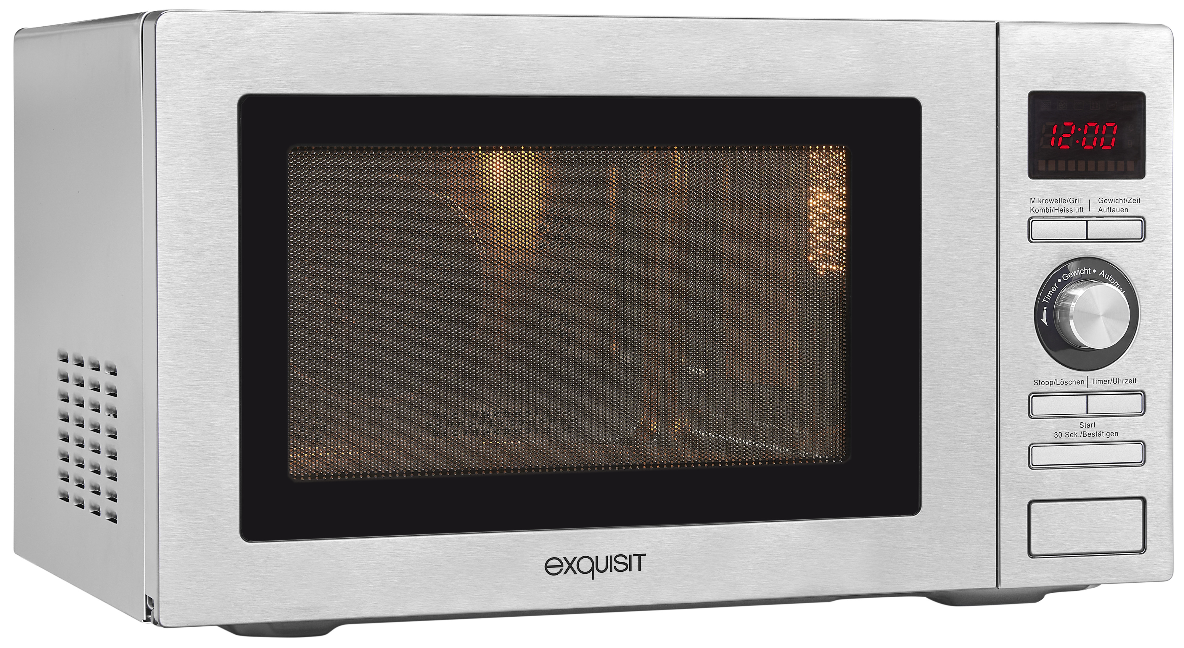 Exquisit MW 9025H-3 Kombi-Mikrowelle, Grill und Heißluft, 900W, Edelstahl Exquisit MW 9025H-3 Kombi-Mikrowelle, Grill und Heißluft, 900W, Edelstahl