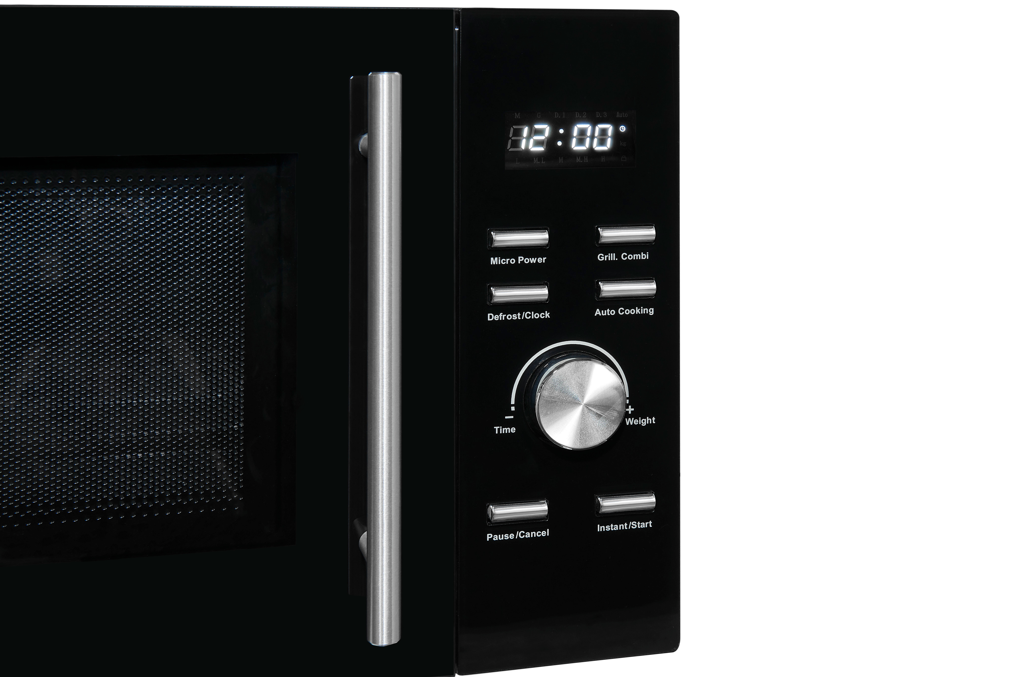 Exquisit MW8023-F-240GDI Mikrowelle mit Grill, 700W, 5 Stufen, schwarz