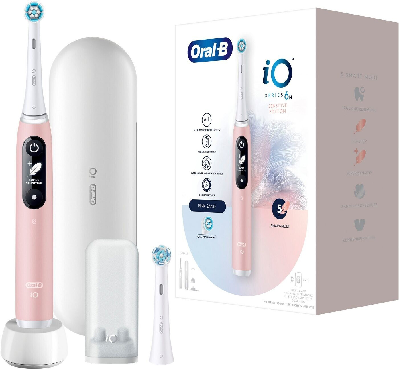 Oral-B iO Series 6N Sensitive Edition Pink Sand, elektrische Zahnbürste