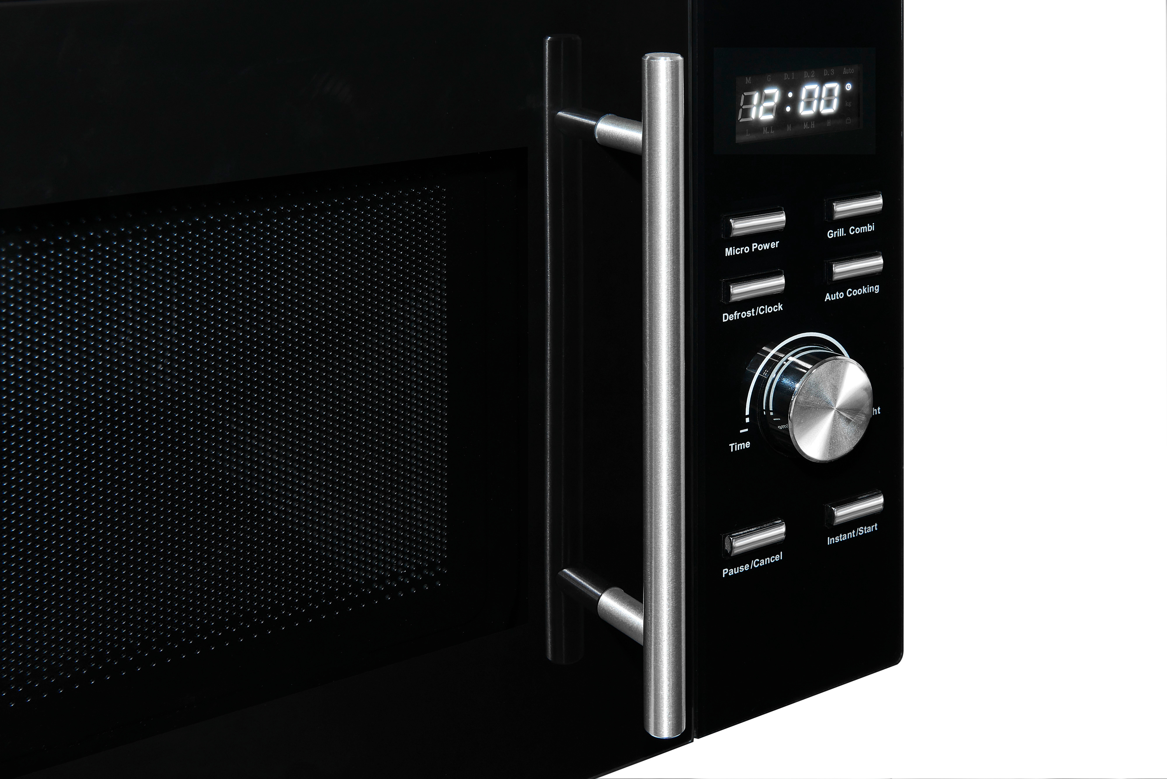 Exquisit MW8023-F-240GDI Mikrowelle mit Grill, 700W, 5 Stufen, schwarz