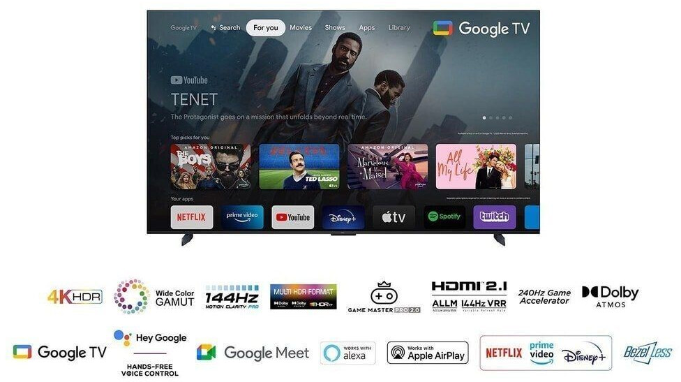 TCL 98UHD870X1 LED Fernseher 98 Zoll 4K UHD HDR SmartTV 