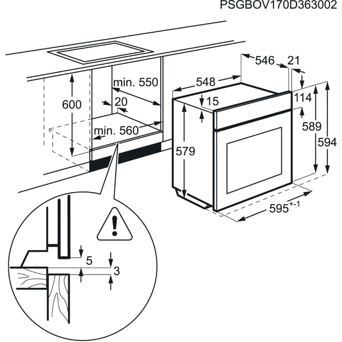 AEG BEB355020M Einbau-Backofen