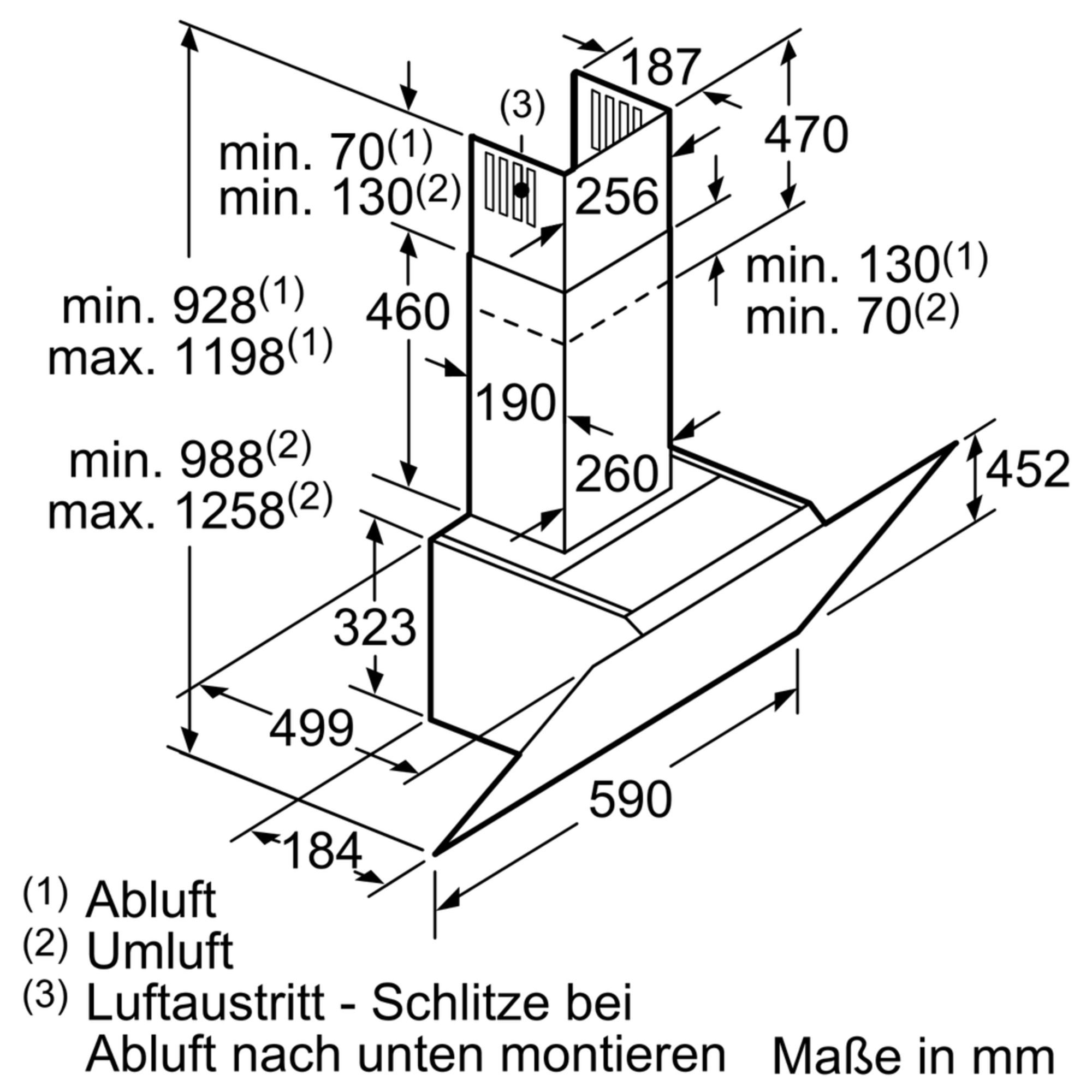 Bosch DWK67JQ60 Serie 6 Wandesse 60 cm Klarglas schwarz bedruckt