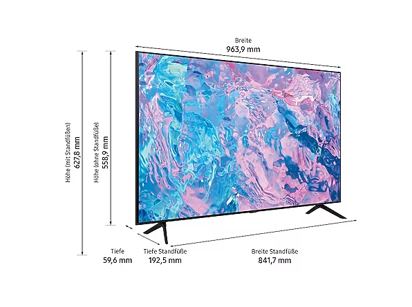 Samsung U43CU717 2023 Serie   4K-Fernseher  LED  3.840 x 2.160 Pixel  43 Zoll