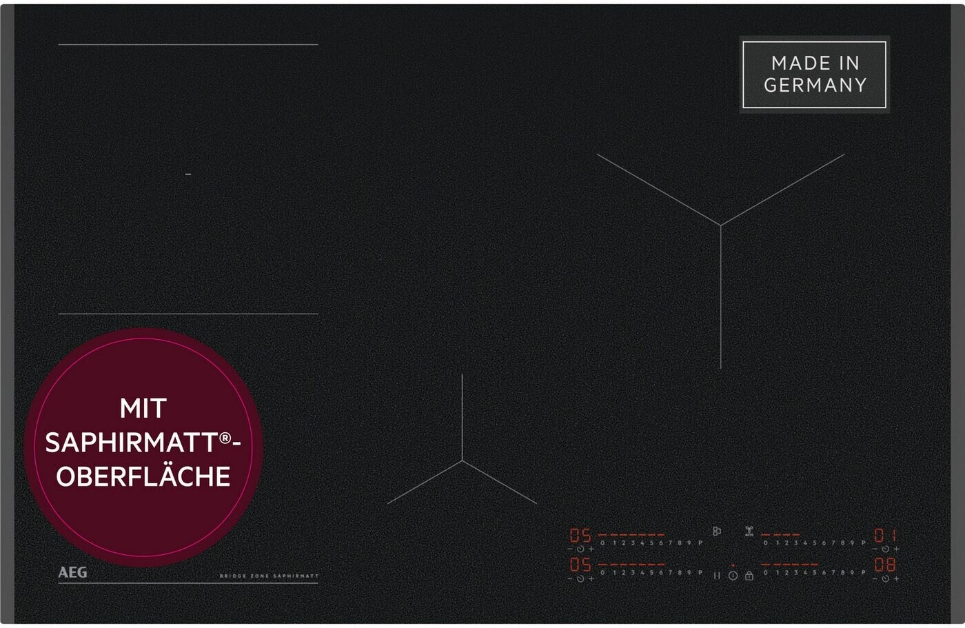 AEG TII84B0FFZ Flex SaphirMatt® Autarkes Induktionskochfeld