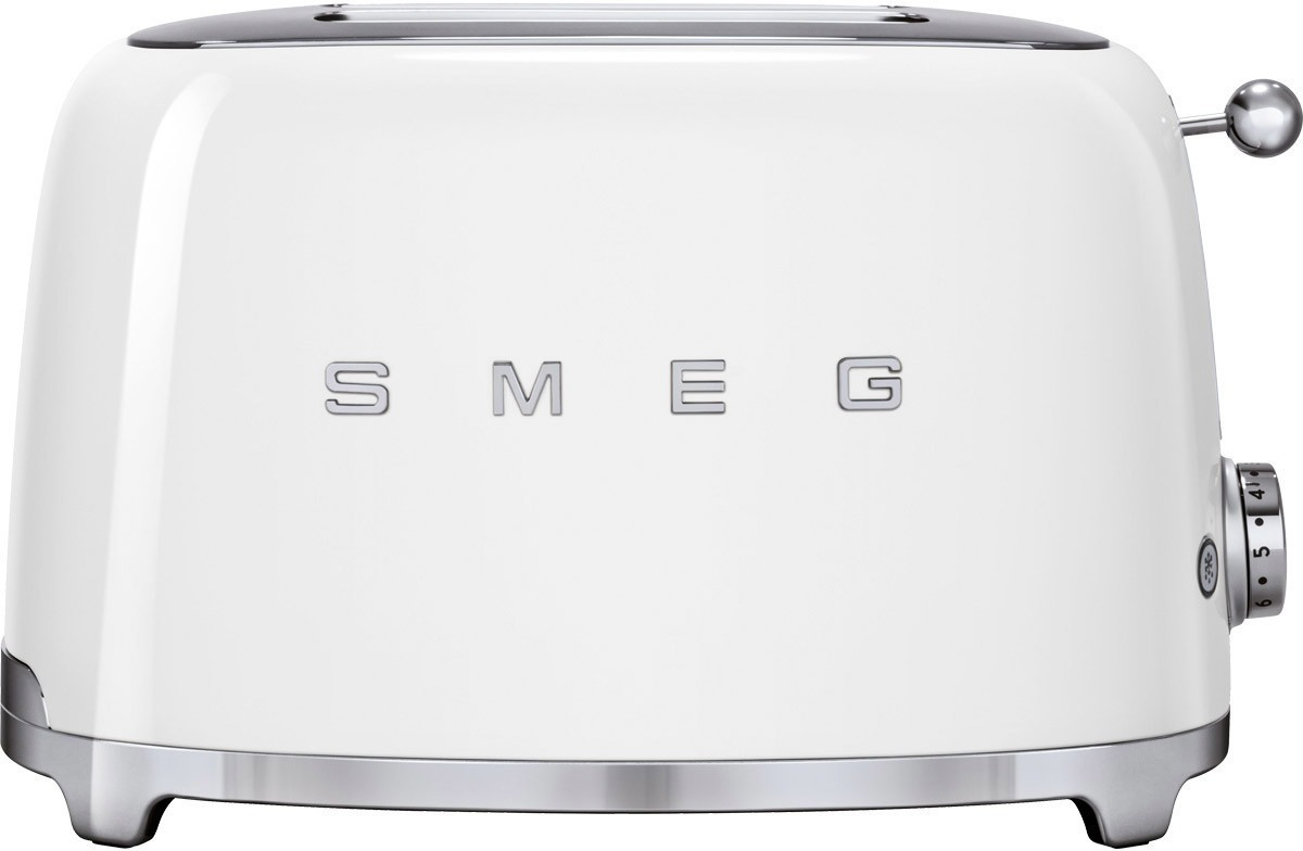 Smeg 50-iger Style 2-Scheiben-Toaster Weiß TSF01WHEU 6st