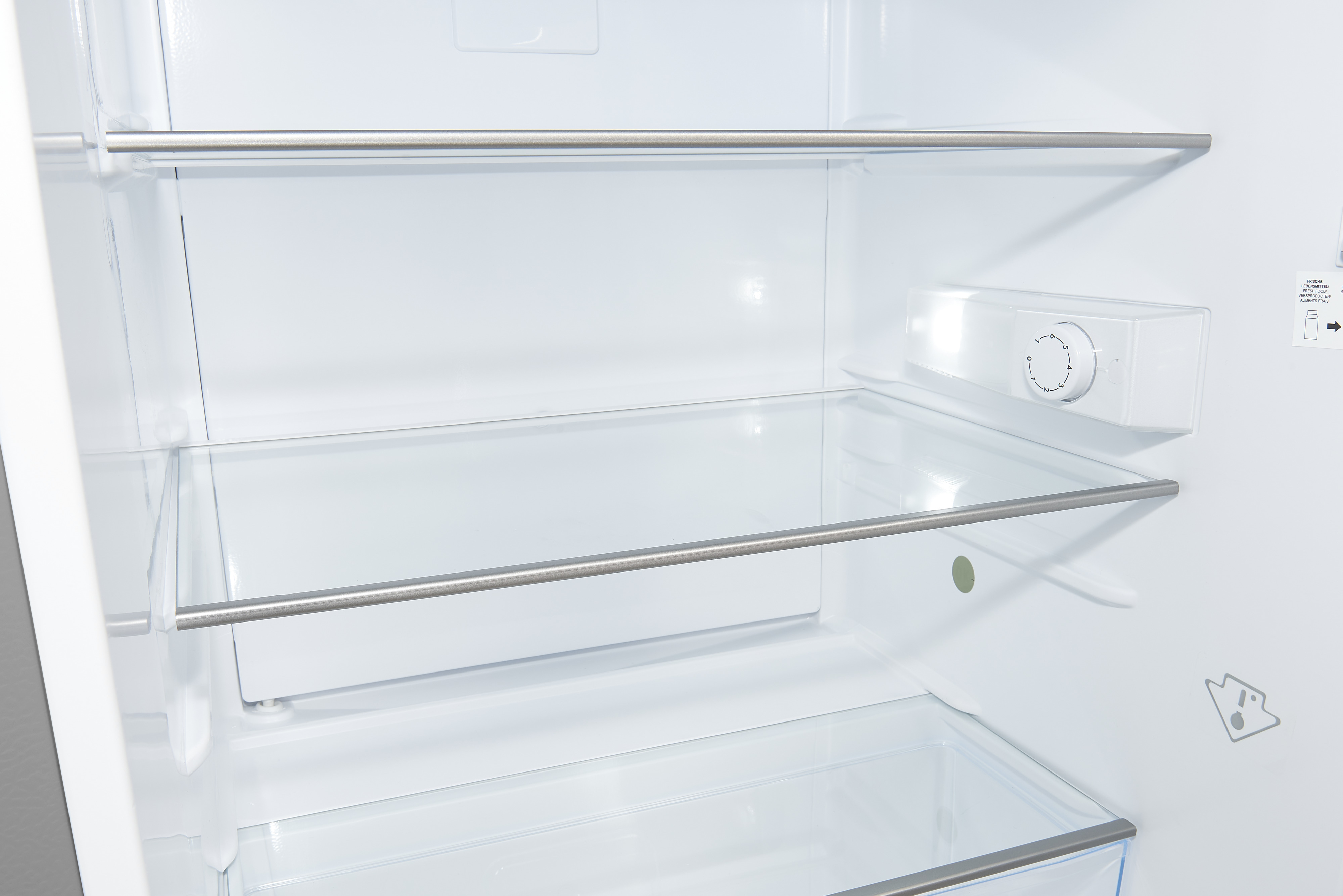 Exquisit KS16-V-H-010D inoxlook – Freistehender Standkühlschrank, 133 Liter