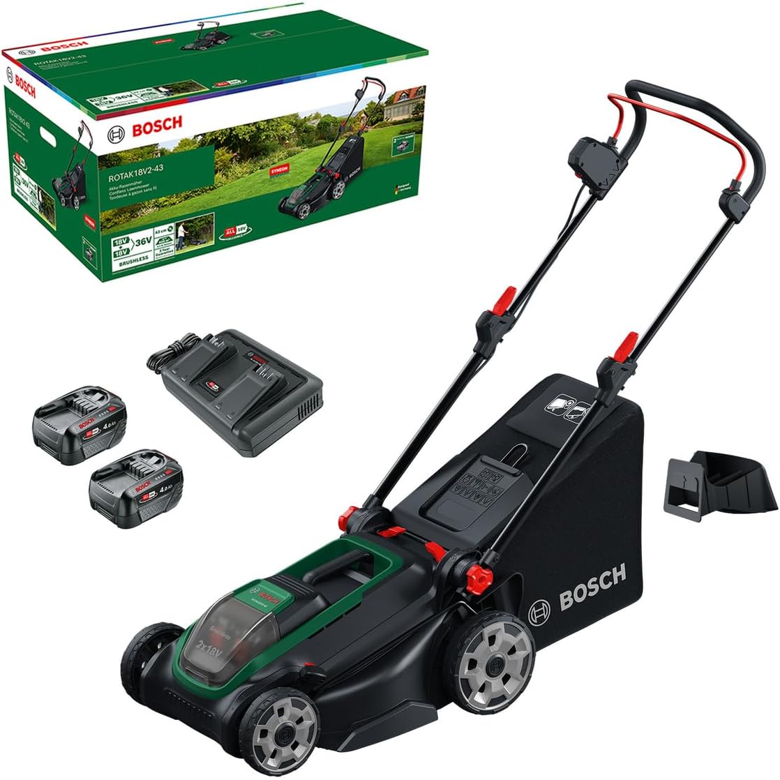 Bosch Akku-Rasenmäher ROTAK18V2-43 (Schnittbreite: 43 cm)