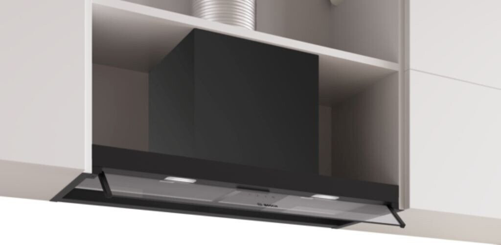 Bosch DBB85CC60 Serie 4, Integrierte Designhaube, 80 cm, Klarglas, Mattschwarz