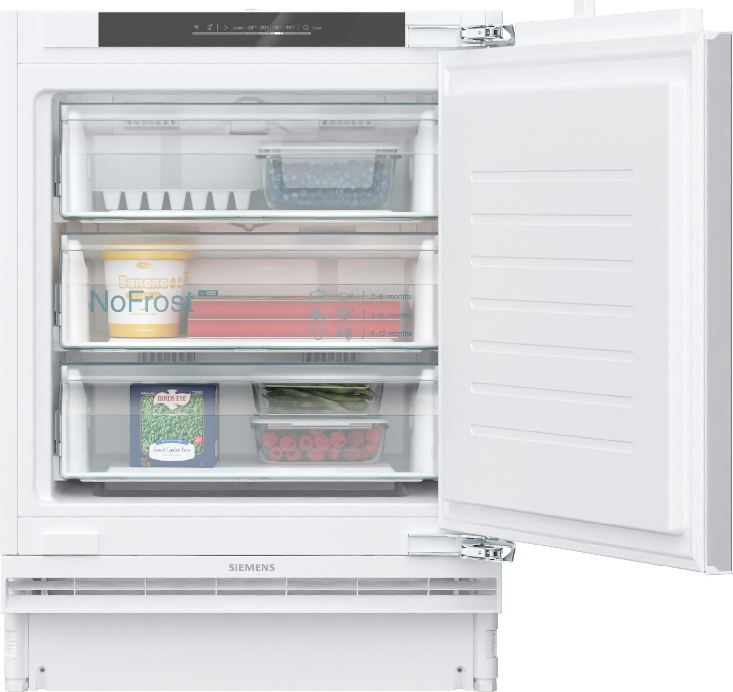 Siemens GU21NADE0 Smarter Einbau-Gefrierschrank, Flachscharnier mit Softeinzug