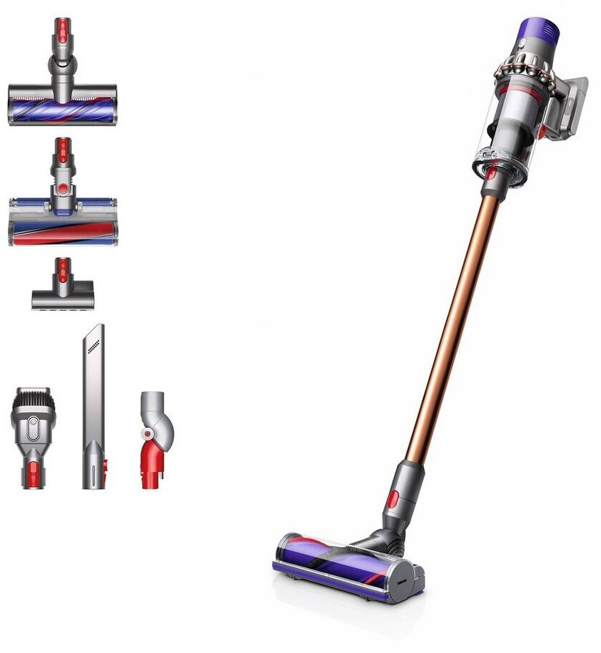 Dyson V10 Absolute Akku-Staubsauger  Betriebszeit 60 Min.  Ladezeit 210 min  Behältervolumen 0,76 Liter  beutellos 