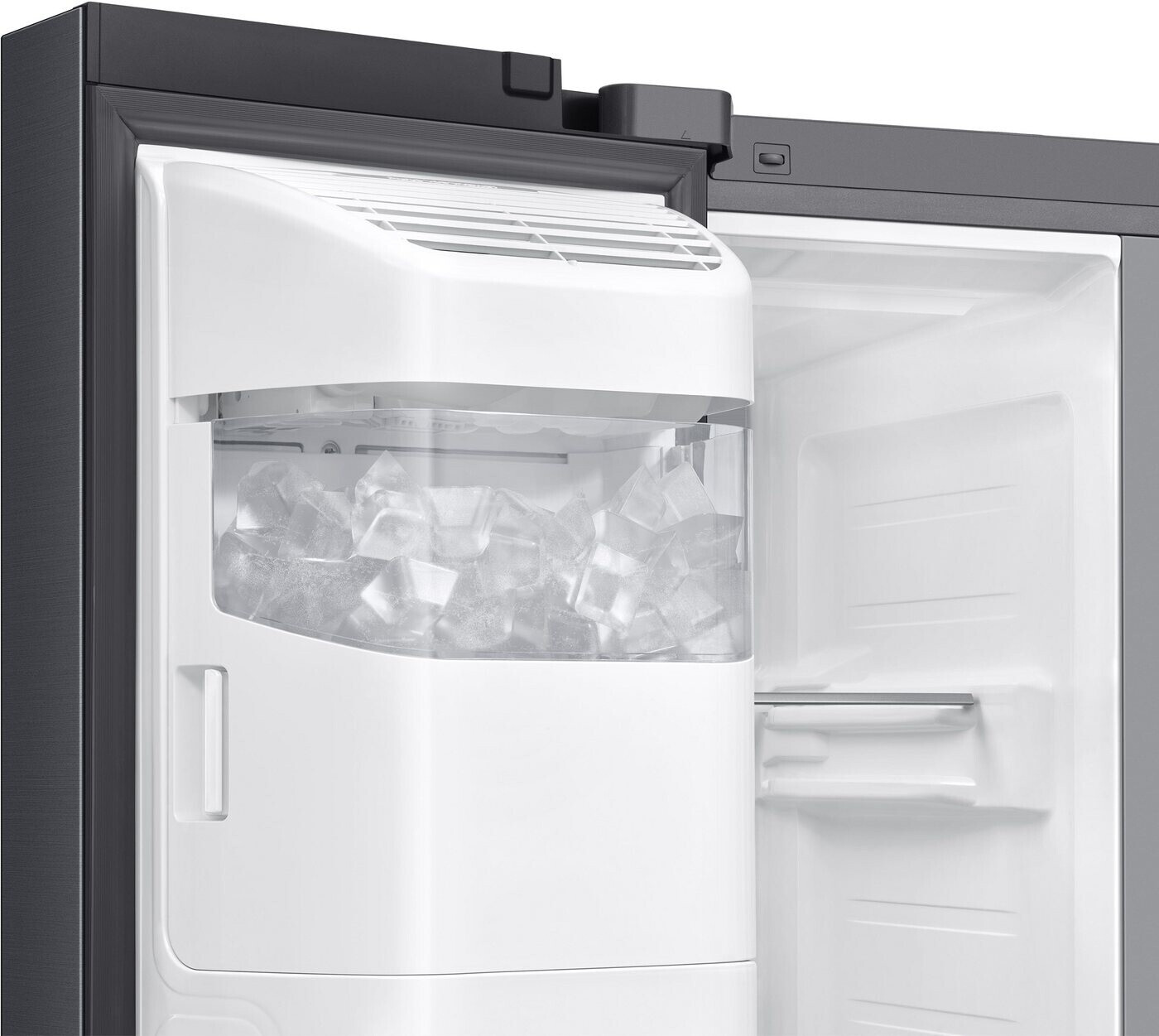 Samsung RS90F67BEFEF Side-by-Side Kühl-Gefrierkombination, AI Kühlschrank mit Gefrierfach
