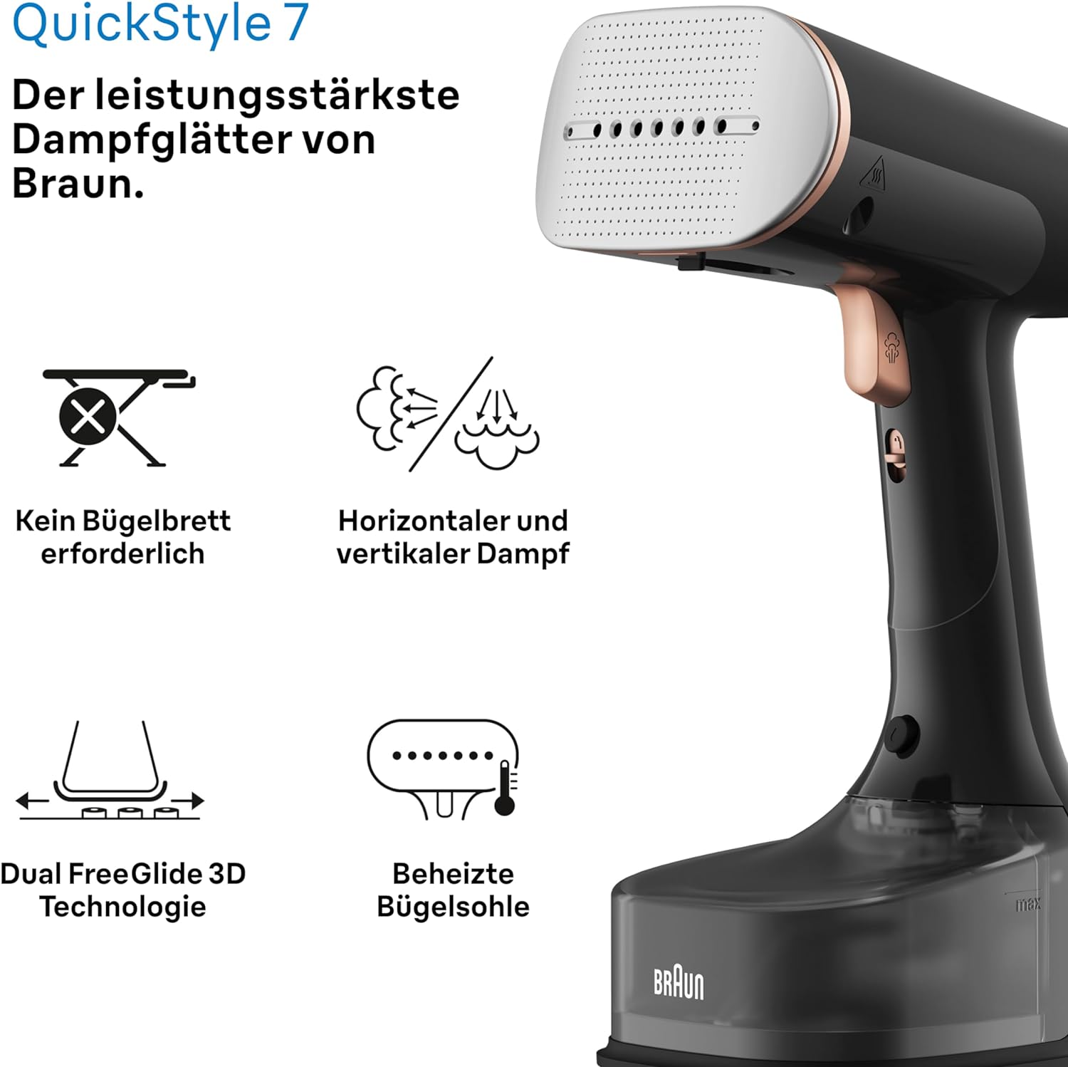 BRAUN GS 7077 BK QuickStyle 7 Dampfbürste