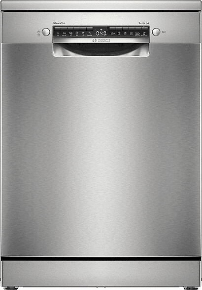 Bosch SMS4EMI06E Serie 4, Freistehender Geschirrspüler, 60 cm, Silver Inox