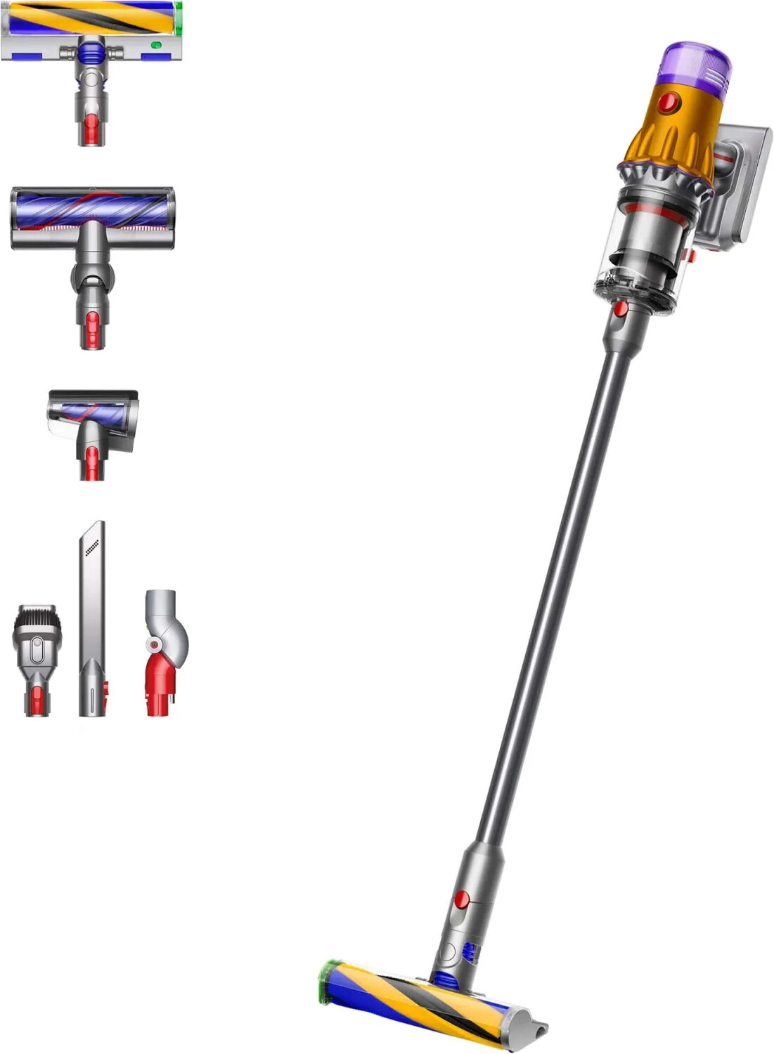 Dyson V12 Detect Slim Absolute Nickel Gelb Nickel (448884-01) Akku-Staubsauger  Betriebszeit 60 Min.
