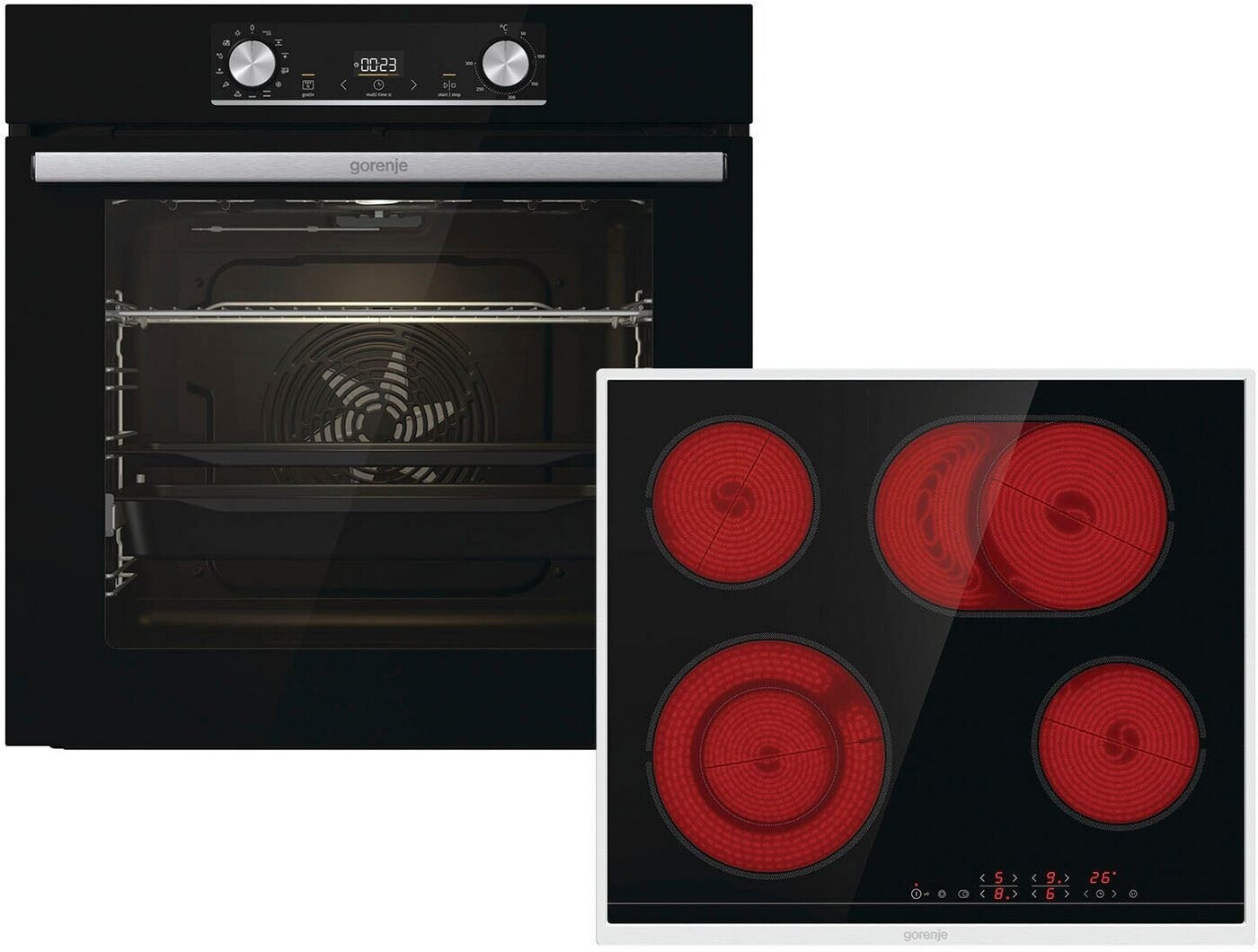 Gorenje Black Steam Set (BOSX6737E06BG + ECT43X)  Einbaubackofen-Set 