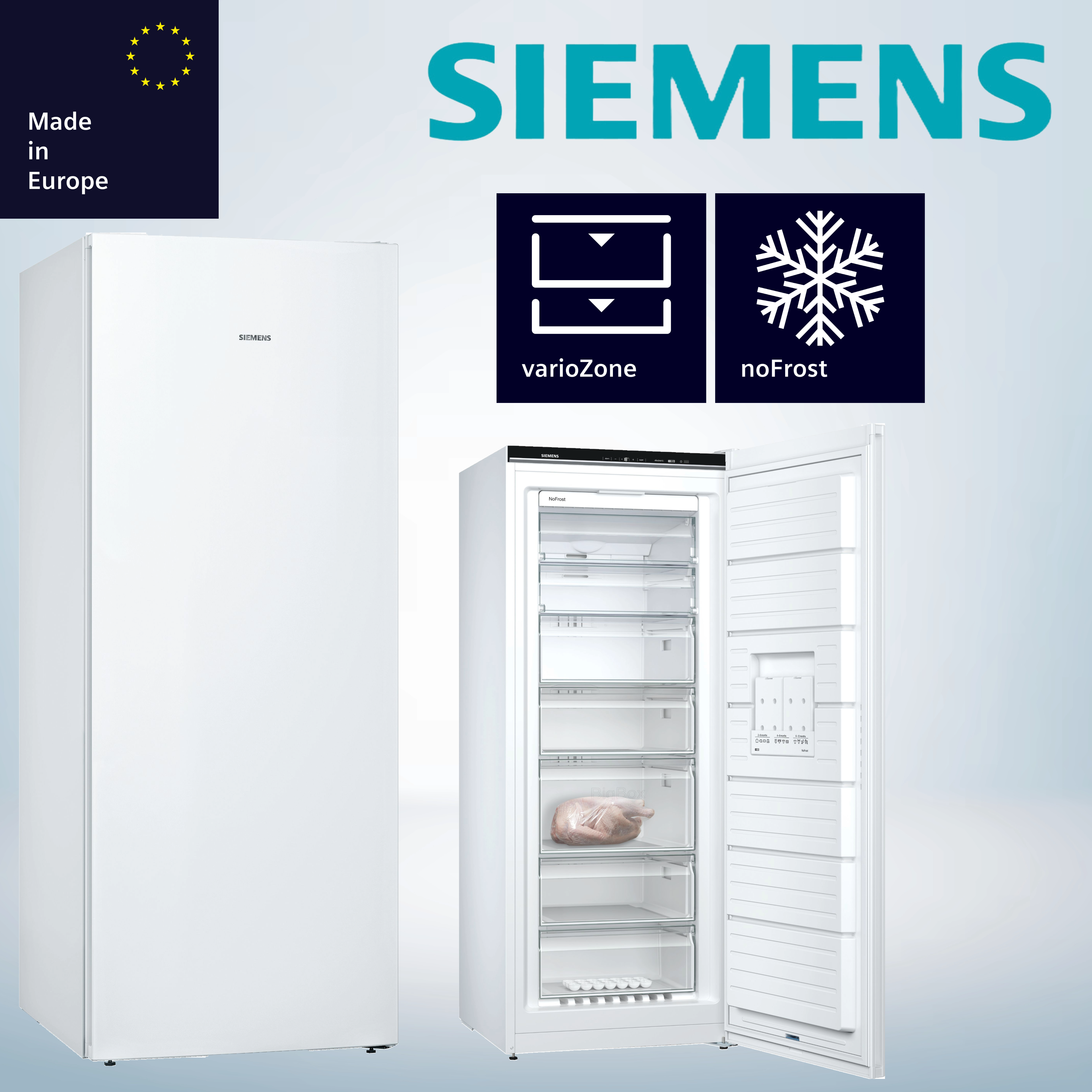 Siemens GS54NUWDV  Standgefrierschrank   328 Liter