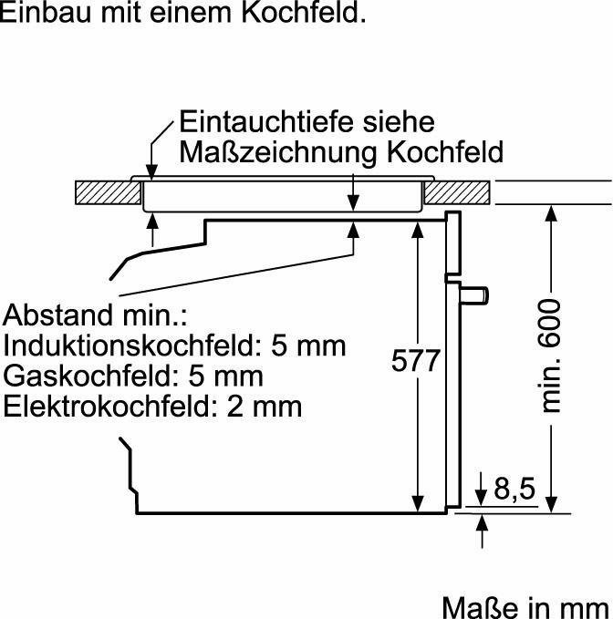 Neff BCC3672 Einbaubackofen  71 Liter  Heißluftgrill  Pyrolyse  Umluft  Heißluft  Grill  Pizzastufe 