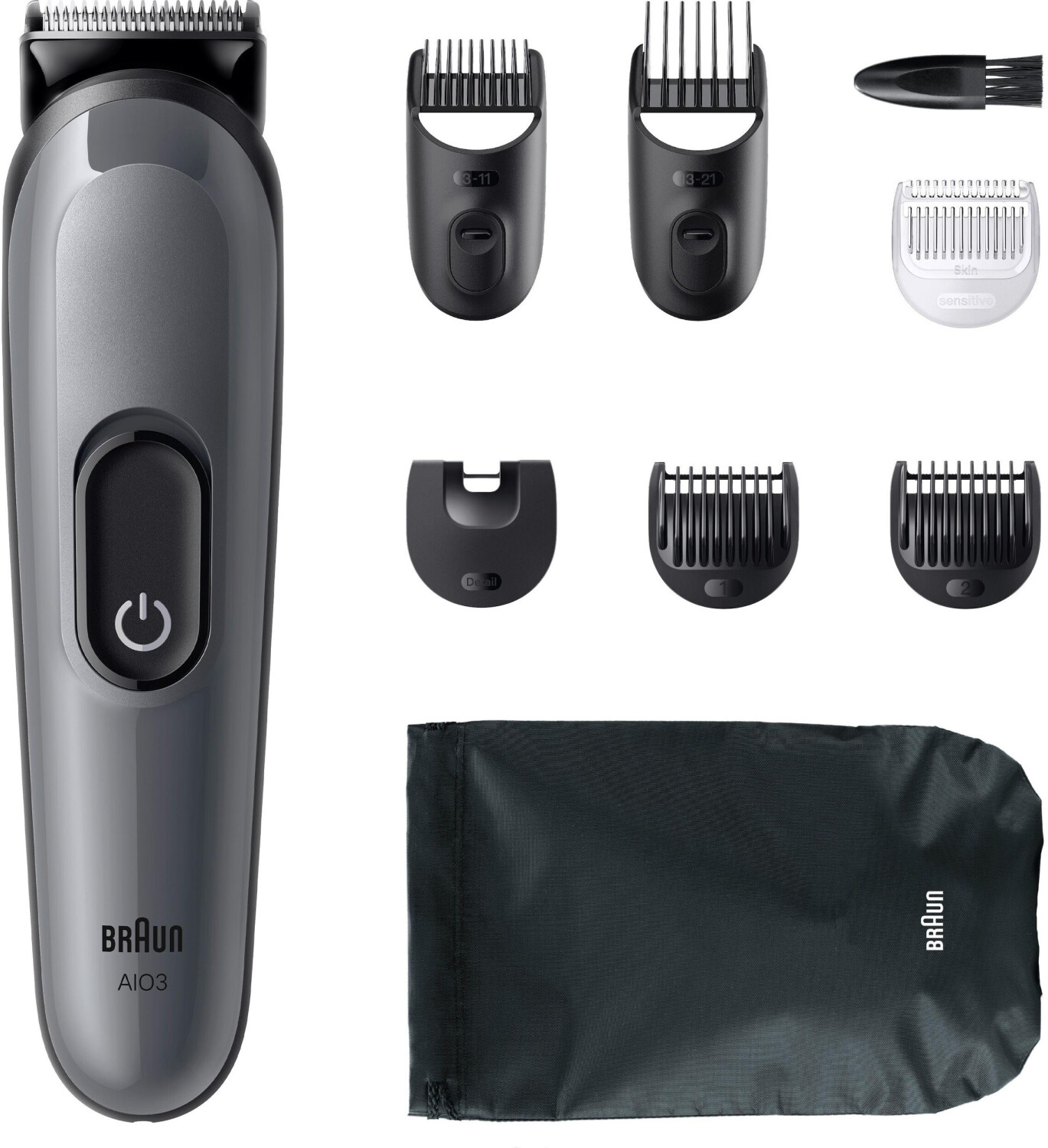 Braun AIO3540 All-in-One Series 3 Trimmer, 8-in-1 Set, ultrascharfe Klinge